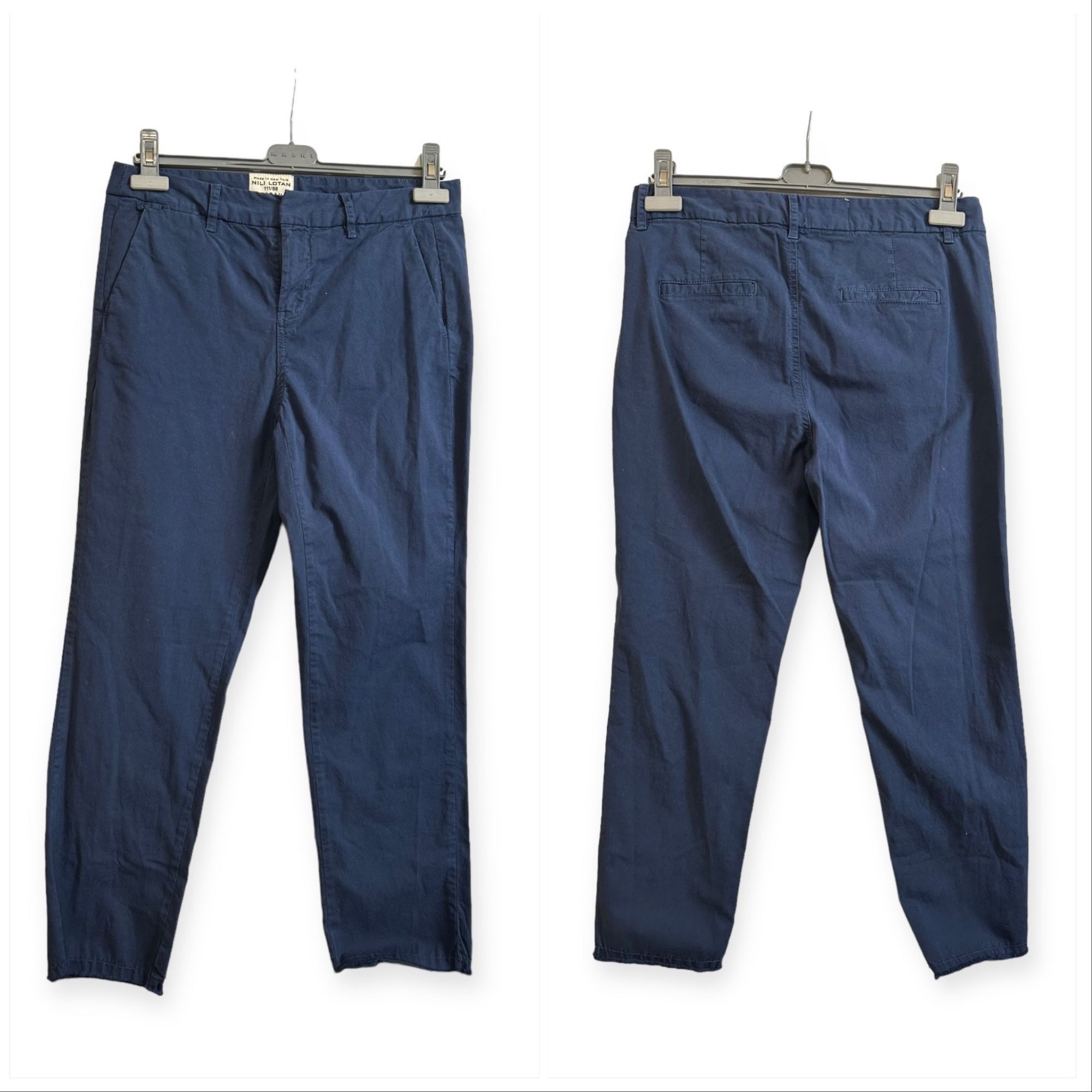 Nili Lotan Nili Lotan Cropped Montauk Pants, Size 4, Marine Blue, N Size 27" / US 4 / IT 40 - 12 Thumbnail