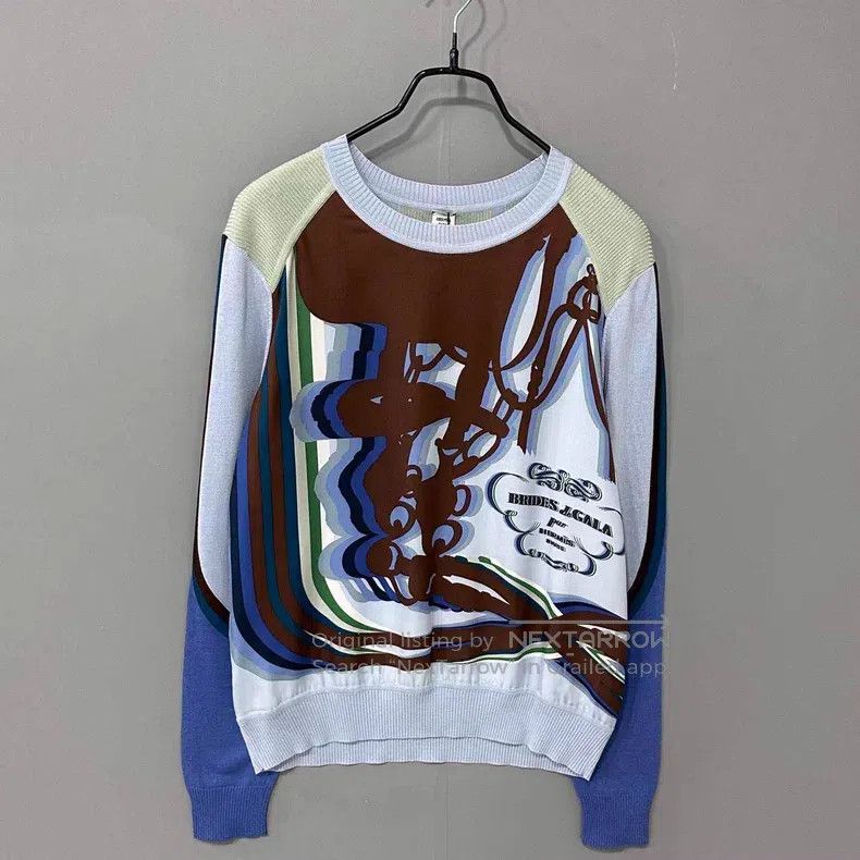 Hermes Hermes Graffiti Buckle Real Silk Knit Top Size XS / US 0-2 / IT 36-38 - 1 Thumbnail