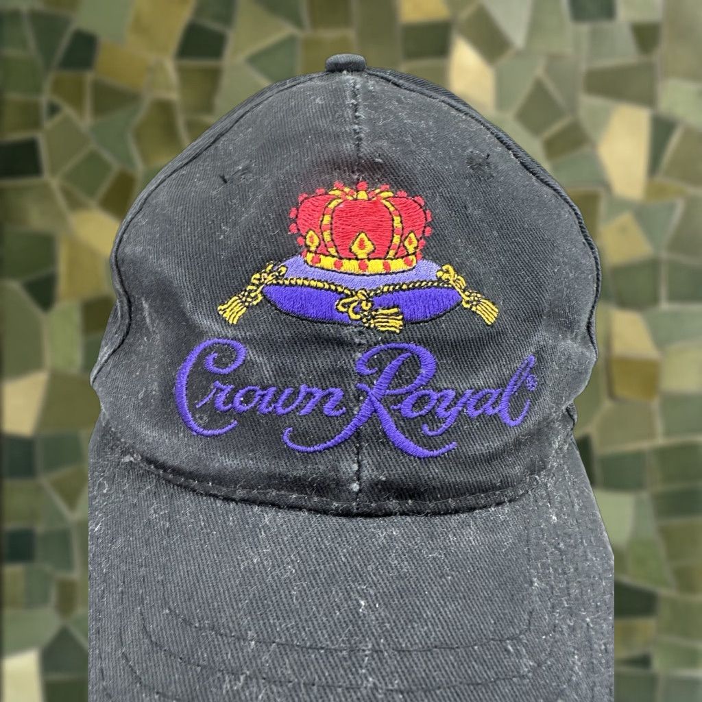 Logo 7 Unbranded Crown Royal Baseball Hat Black Crown Royal Embroidered Logo Adjustable Mens Baseball Cap Overhead Crown Royal Logo Adjustable Black Cap Size ONE SIZE - 1 Thumbnail