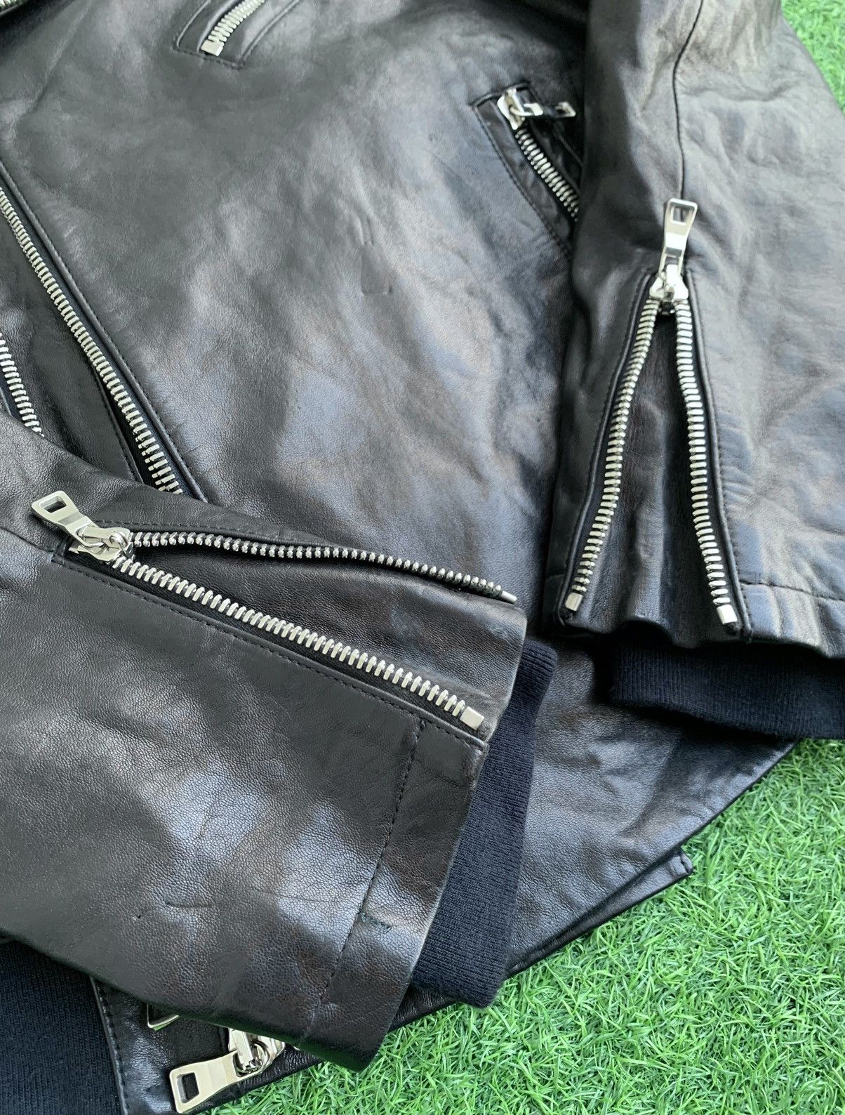 Balmain Balmain Paris Double Collar Biker Lamb Leather Zipper Size US L / EU 52-54 / 3 - 18 Thumbnail