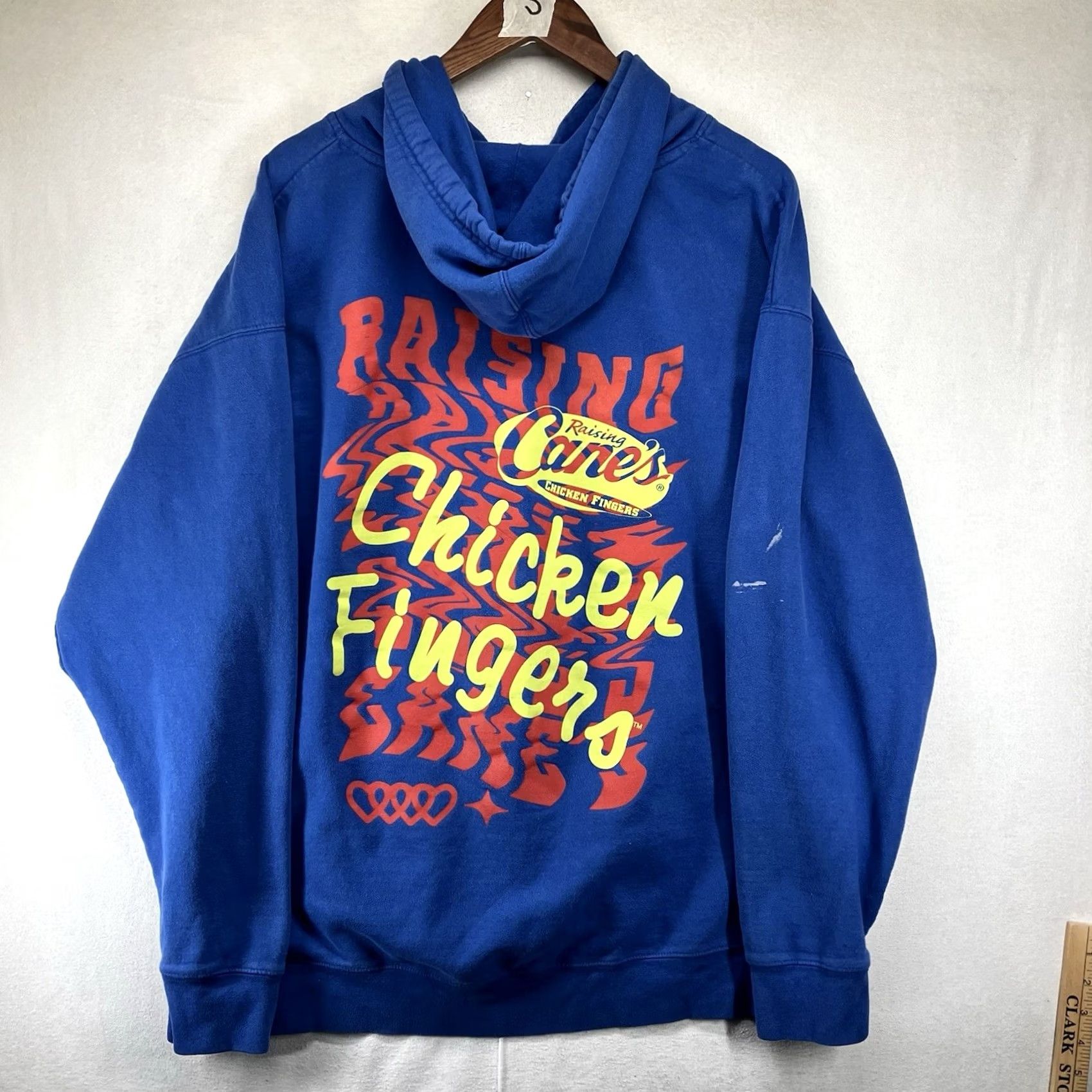 Vintage Raising Canes Mens Hoodie Sweatshirt 2XL Lounge Streetwear Blue Graphic Print Long Sleeve Pullover Funny Size US XXL / EU 58 / 5 - 2 Thumbnail