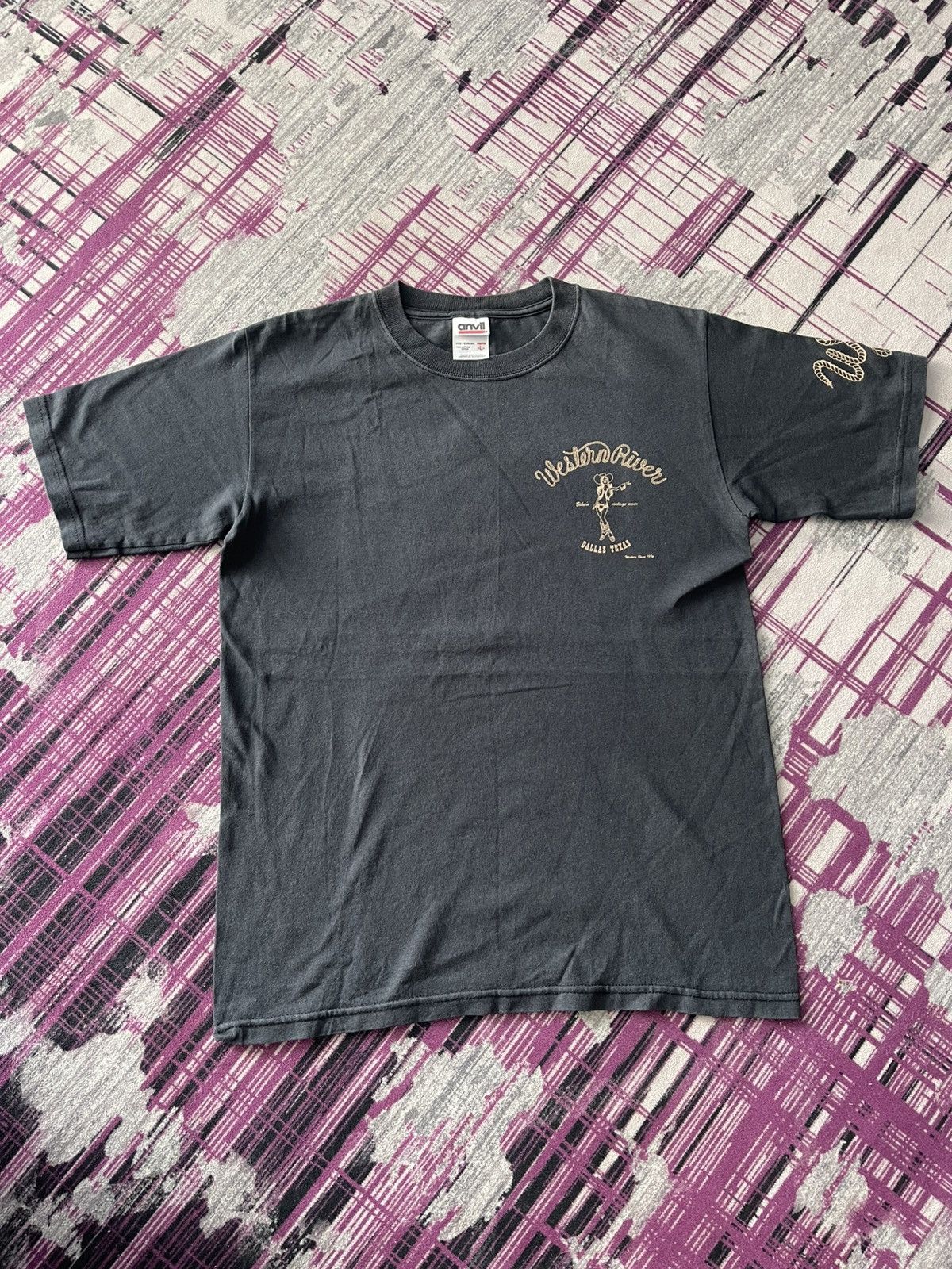 Western Rise VINTAGE 90S YOUTH WESTERN RIVER TEE VERY RARE Size US L / EU 52-54 / 3 - 2 Thumbnail