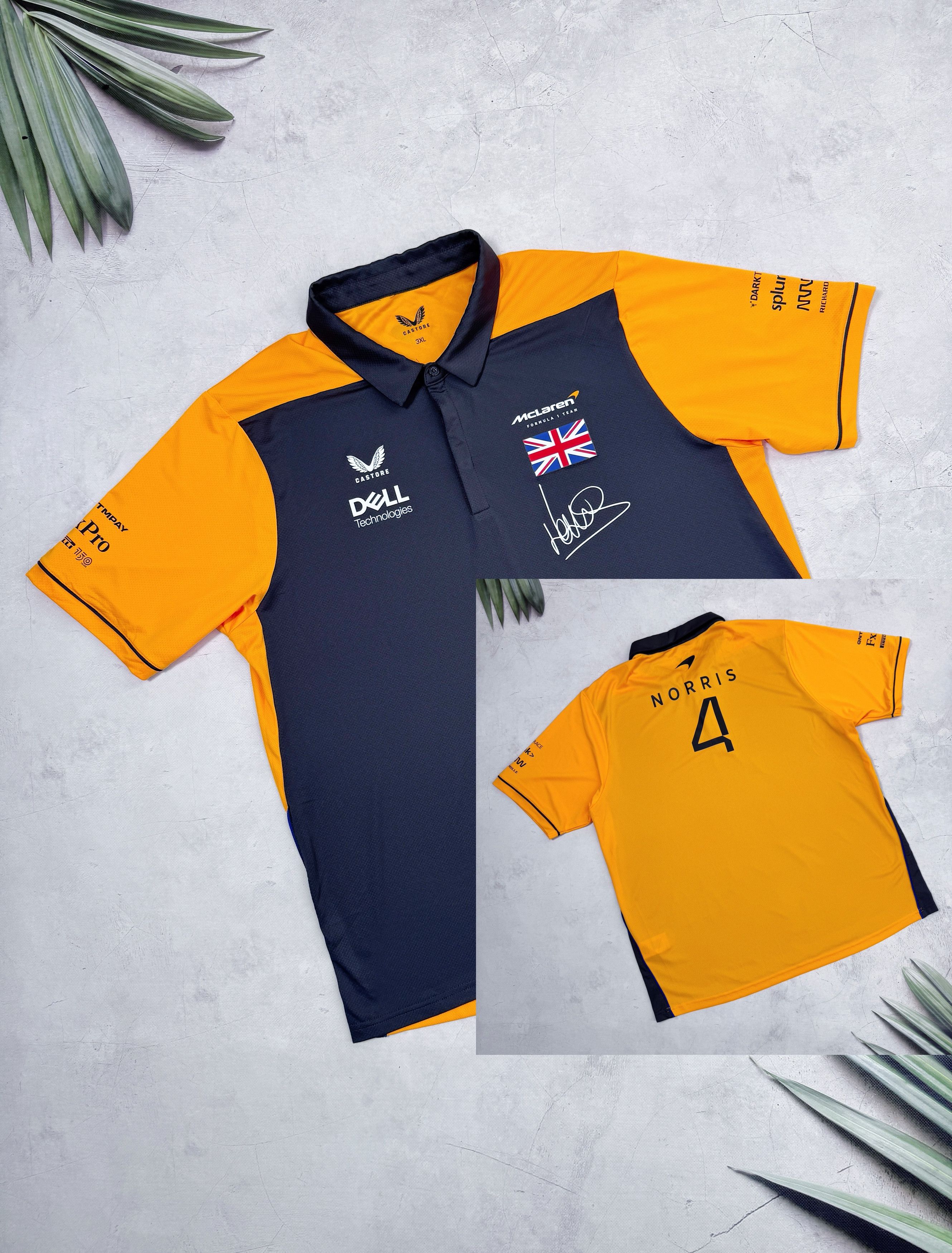 Formula 1 McLaren F1 Racing Team Polo T-Shirt #4 Norris by Castore Size US XL / EU 56 / 4 - 1 Thumbnail