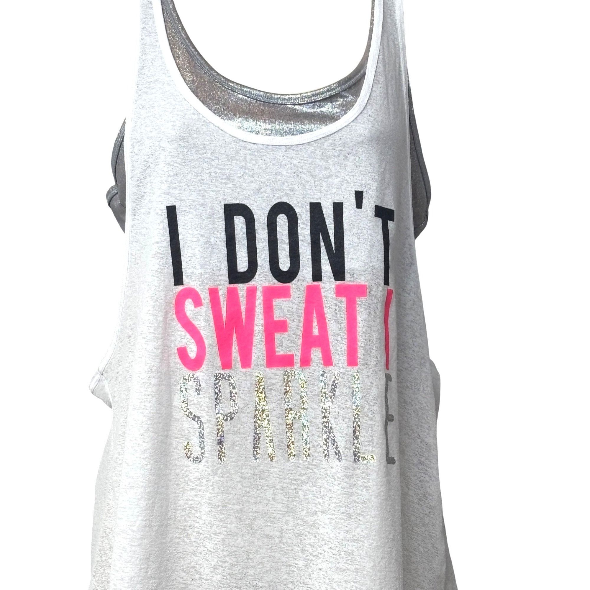 Other Material Girl Active Juniors' Layered-look Graphic Tank Top, Size L / US 10 / IT 46 - 3 Thumbnail