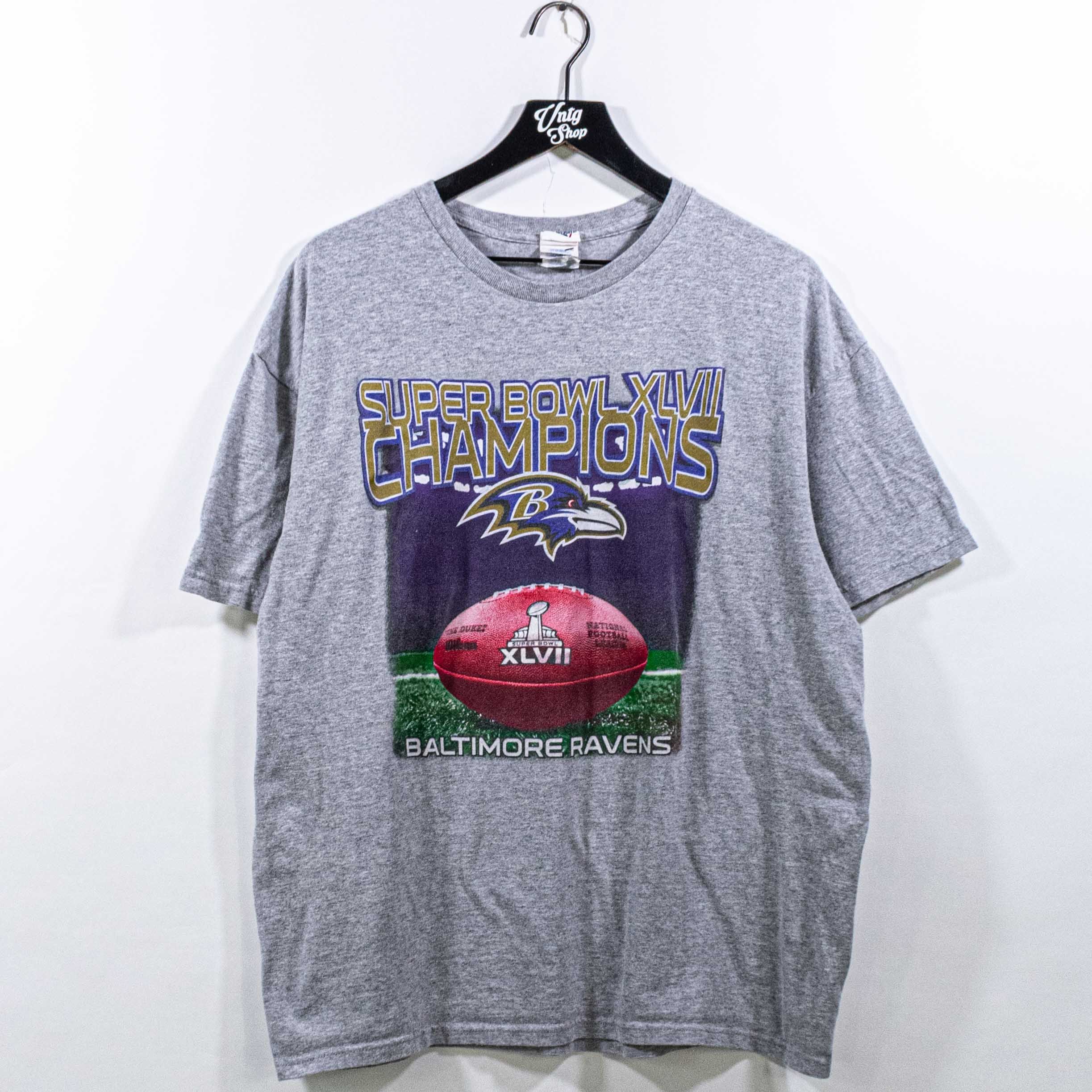 Vintage Baltimore Ravens Super Bowl XLVII Champions T-Shirt NFL Size US XL / EU 56 / 4 - 1 Thumbnail