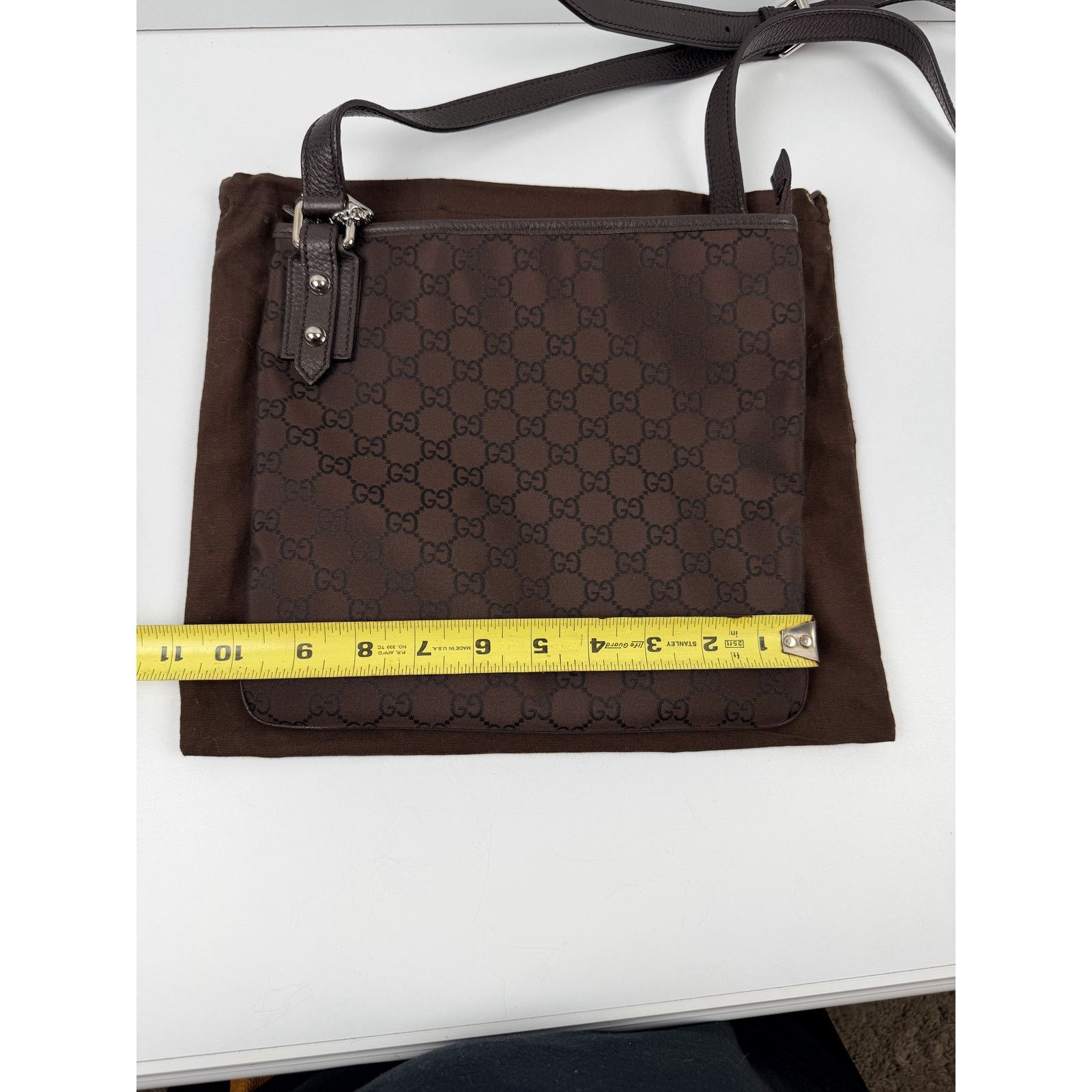 Gucci Gucci Monogram Jolicoeur Charm Messenger Crossbody brown bag Size ONE SIZE - 5 Thumbnail