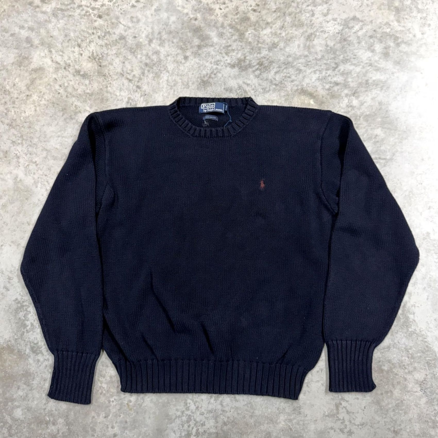 Polo Ralph Lauren Polo Ralph Lauren Sweater Mens Large Navy Crewneck Knit Pullover Pony Logo Size US L / EU 52-54 / 3 - 3 Thumbnail