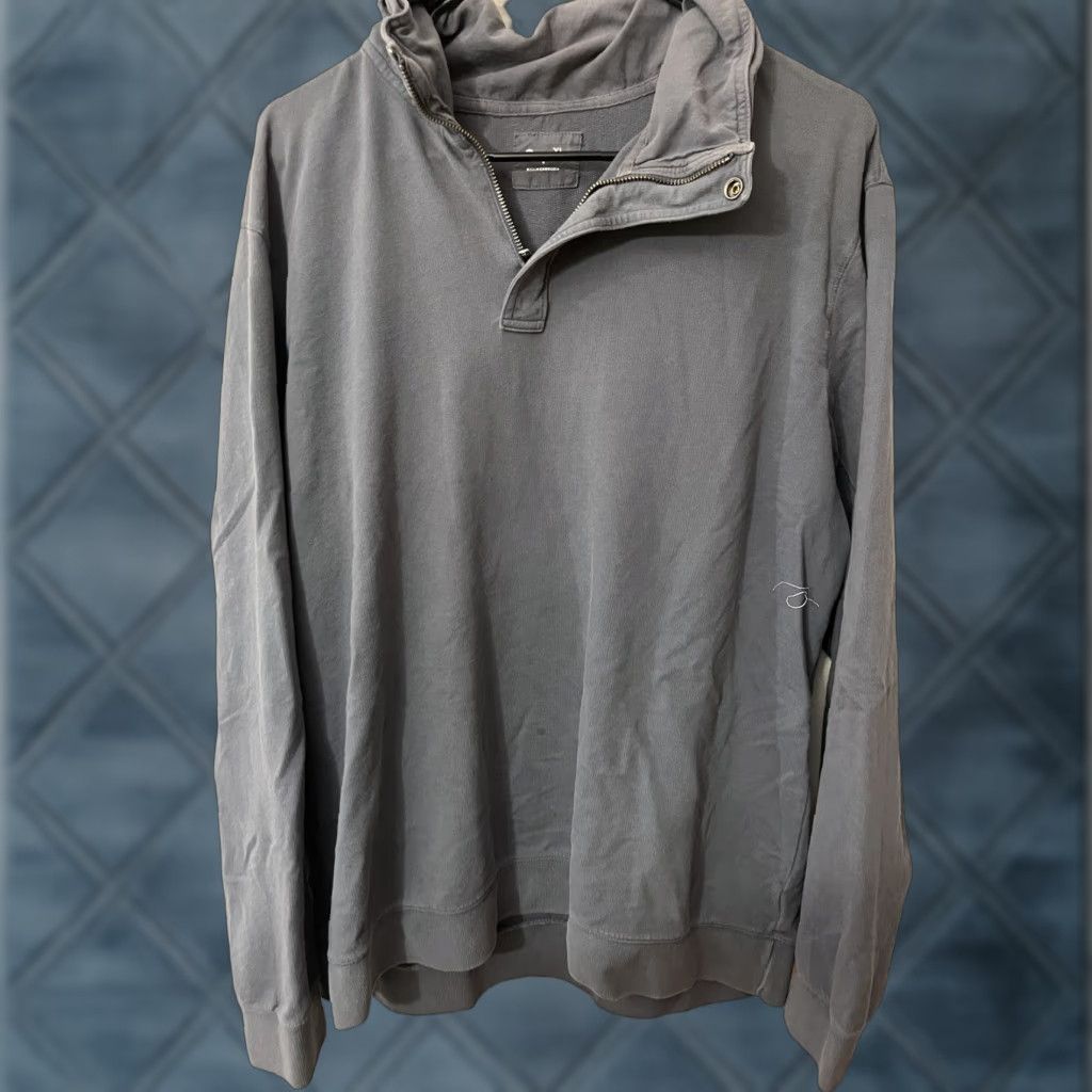 Gap Gap Mens Sweater XL Gray Long Sleeve 1/4 Zip Pullover Casual Basic Crew Neck Fleece Polyester Logo Knit Size US XL / EU 56 / 4 - 1 Thumbnail