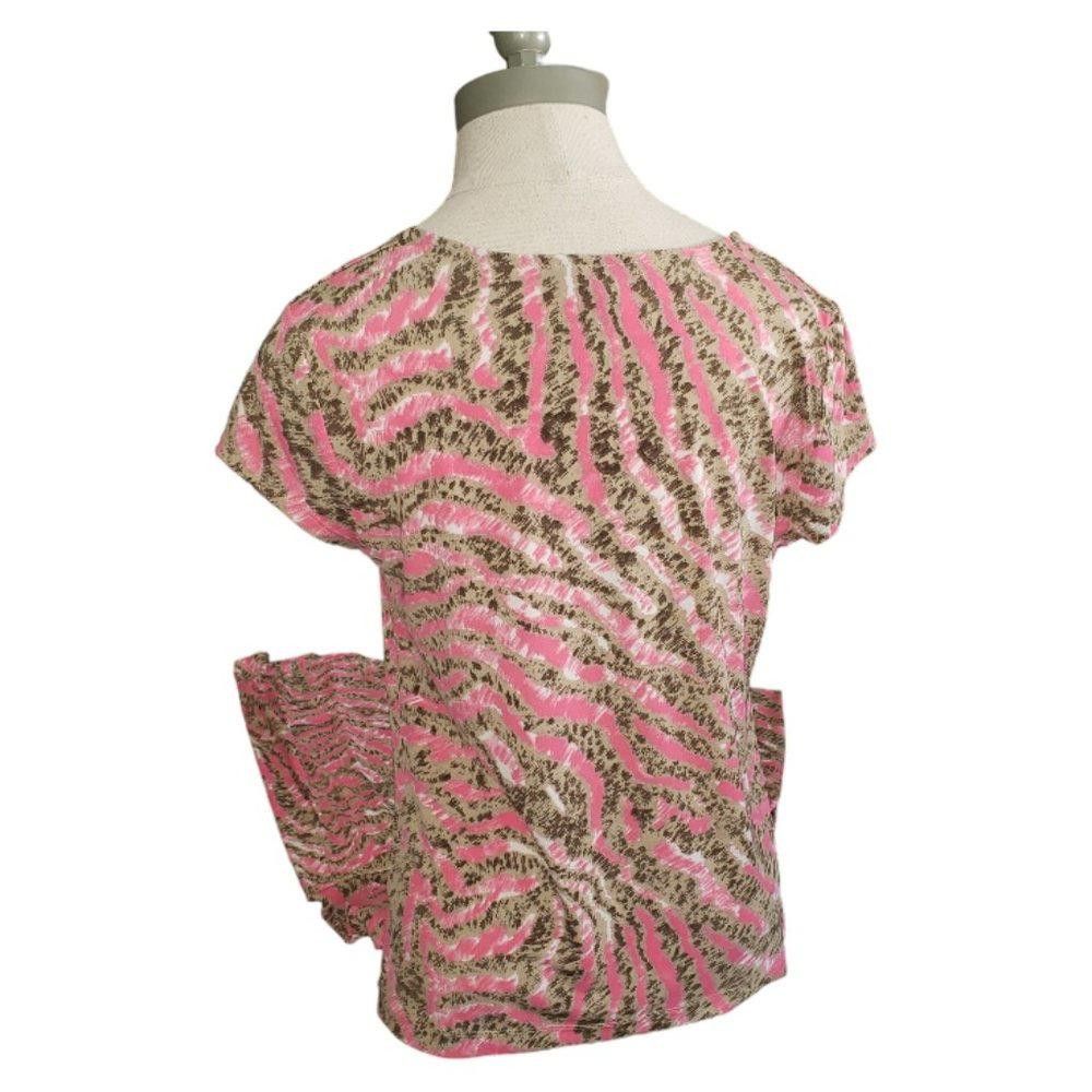 Designer CT1238 Jones Wear Pink & Tan Top S Size S / US 4 / IT 40 - 4 Thumbnail