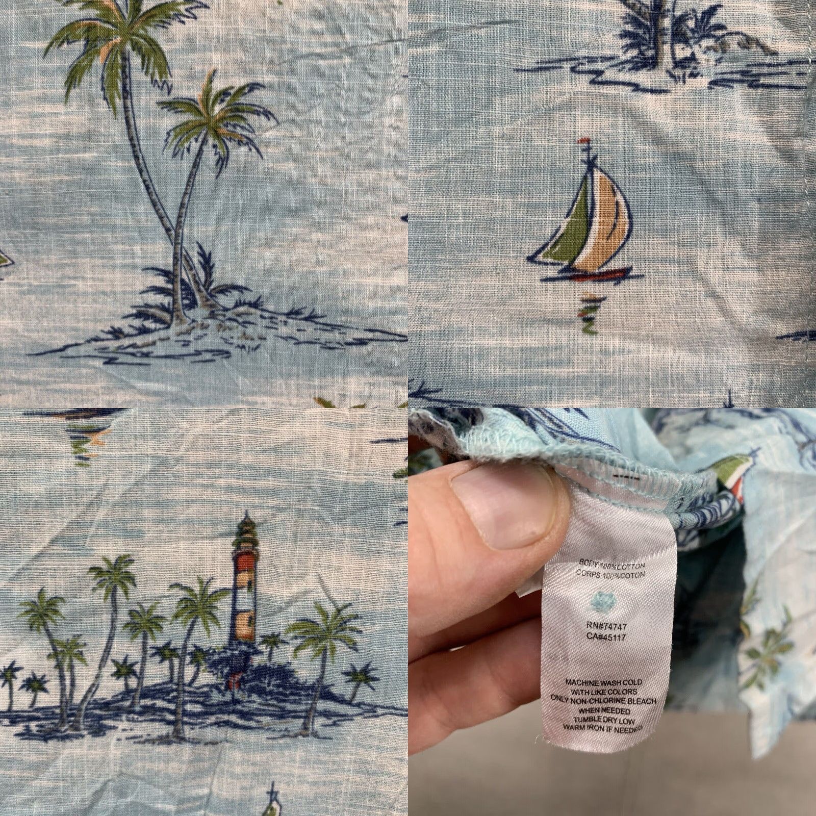 Vintage VINTAGE Red Head Men’s Hawaiian Shirt 3XL Casual Short Sleeve Button-Up Light Blue Floral All Seasons Size US XXL / EU 58 / 5 - 8 Thumbnail