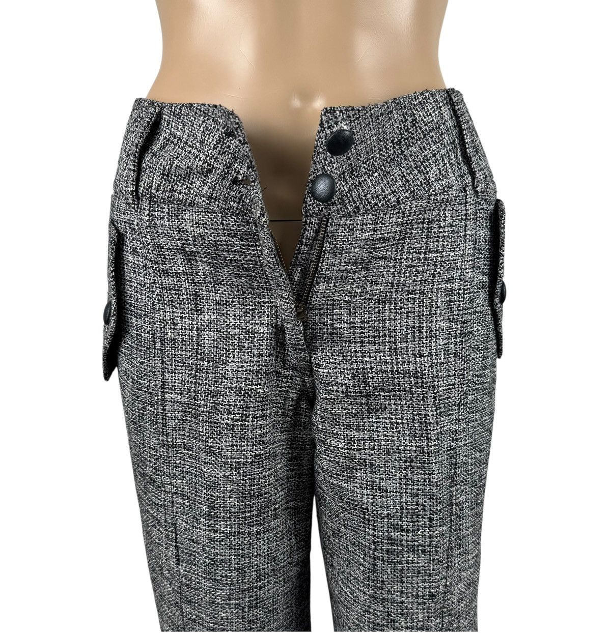 Other Tarun Tahiliani Cotton Gray Pants Bootcut Knit size M Size 28" / US 6 / IT 42 - 8 Thumbnail