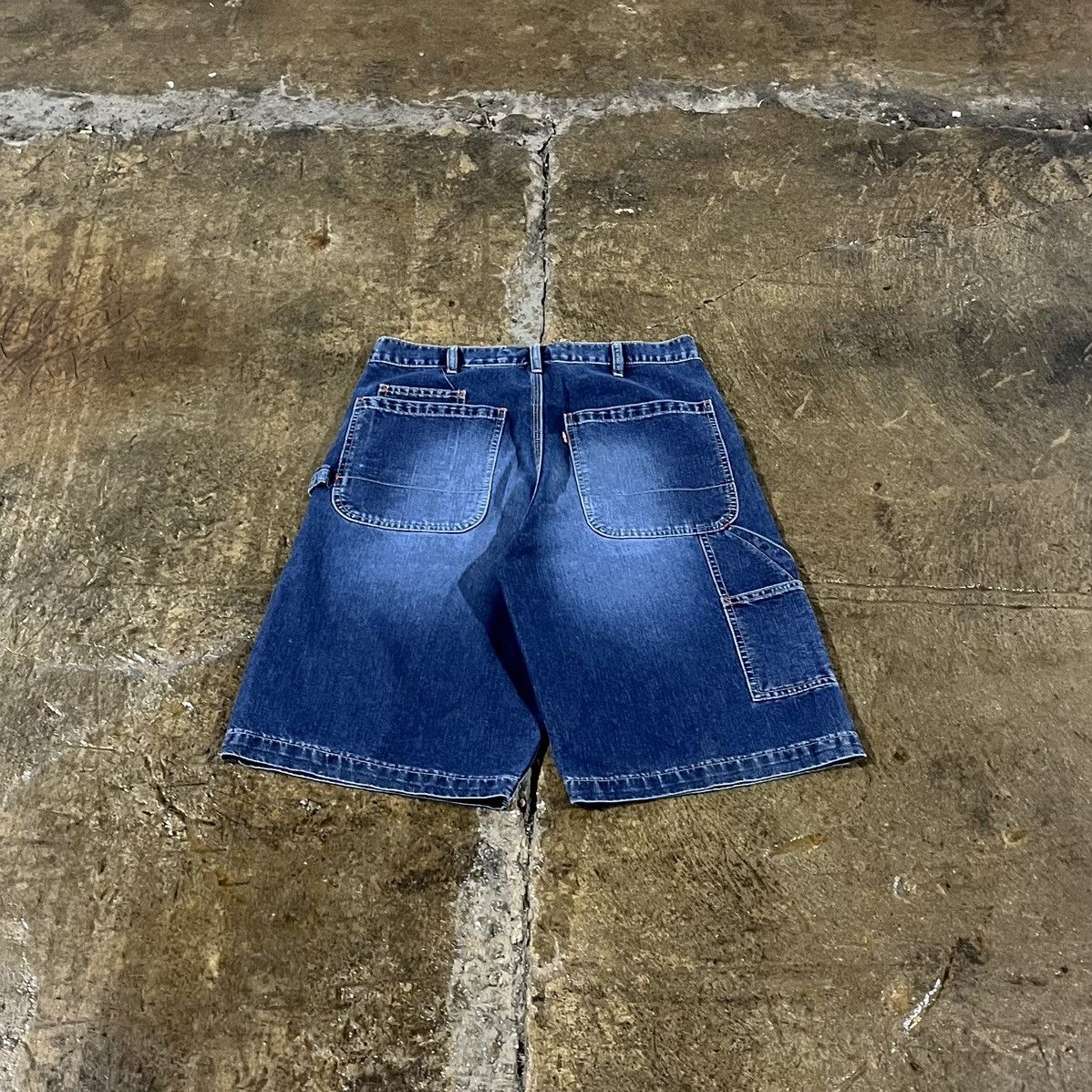 JNCO × Levi's × Vintage Crazy Vintage Y2K Levi's Baggy Carpenter Shorts Faded Grunge Size US 32 / EU 48 - 1 Thumbnail