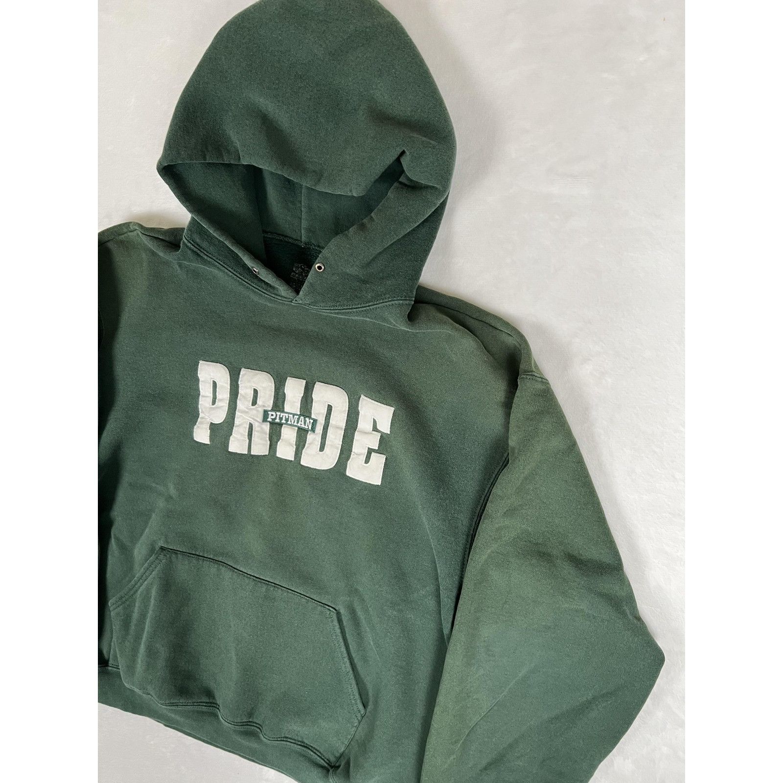 Fruit Of The Loom Vintage Pitman PRIDE Turlock High School Hoodie Sweatshirt S Size US L / EU 52-54 / 3 - 3 Thumbnail