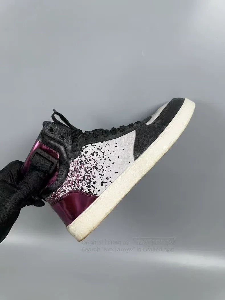 Louis Vuitton Louis Vuitton Purple Rivoli high-top casual shoes Size US 7 / EU 40 - 5 Thumbnail