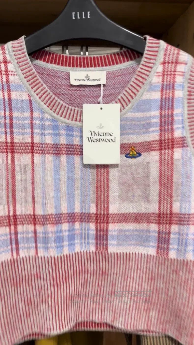 Vivienne Westwood Vivienne Westwood Plaid Knit Vest, Wool Mulberry Silk Fabr Size L / US 10 / IT 46 - 1 Thumbnail