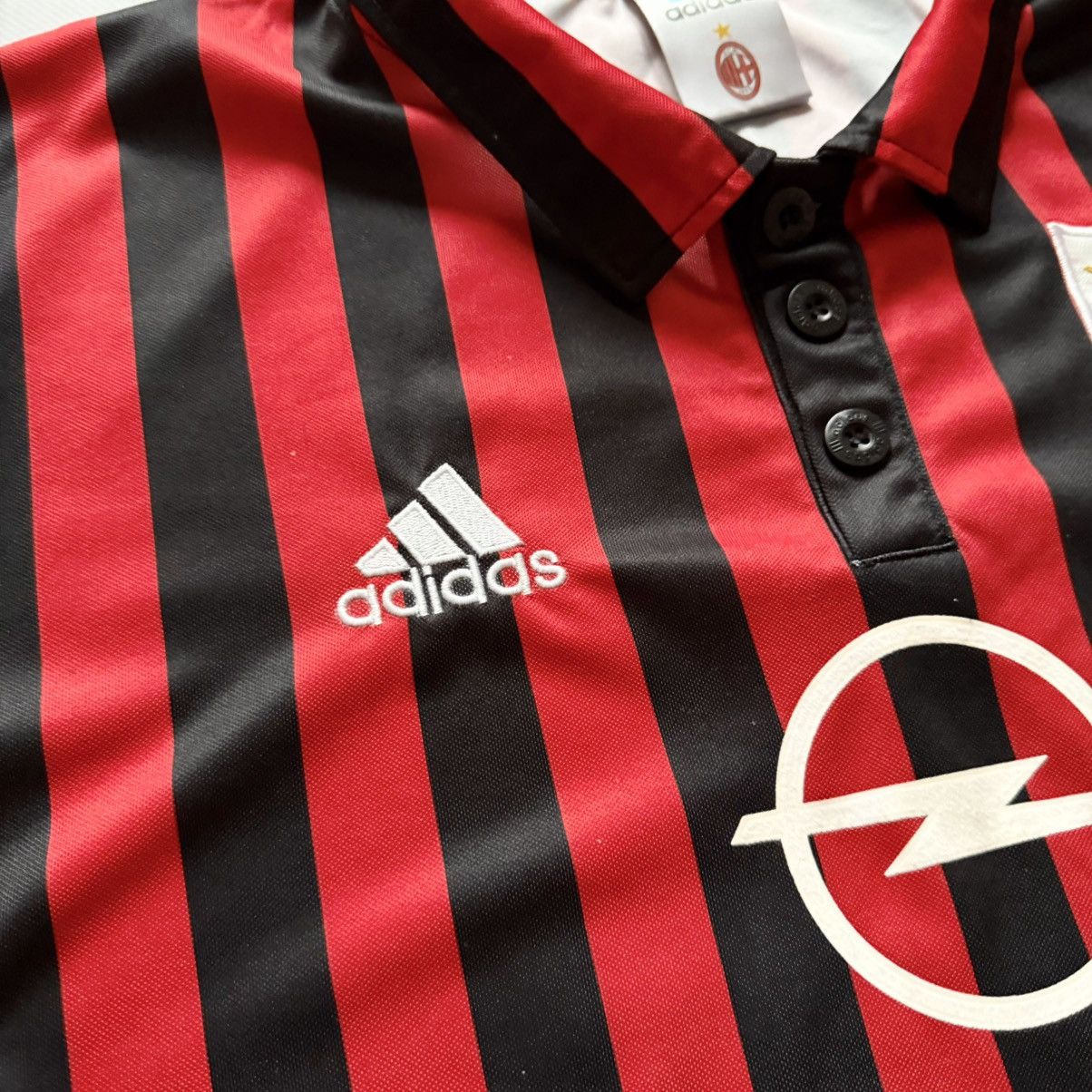 Vintage Retro Replica Adidas Milan 1999-00 Red Home Shirt Jersey Tee Size US XL / EU 56 / 4 - 4 Thumbnail
