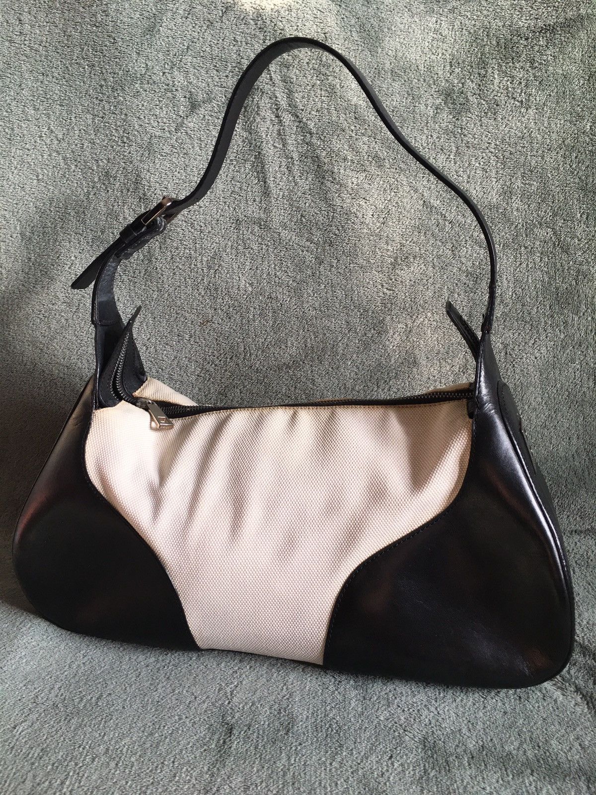 Bally BALLY Leather Canvas Black White Shoulder Bag Handbag Size ONE SIZE - 1 Thumbnail