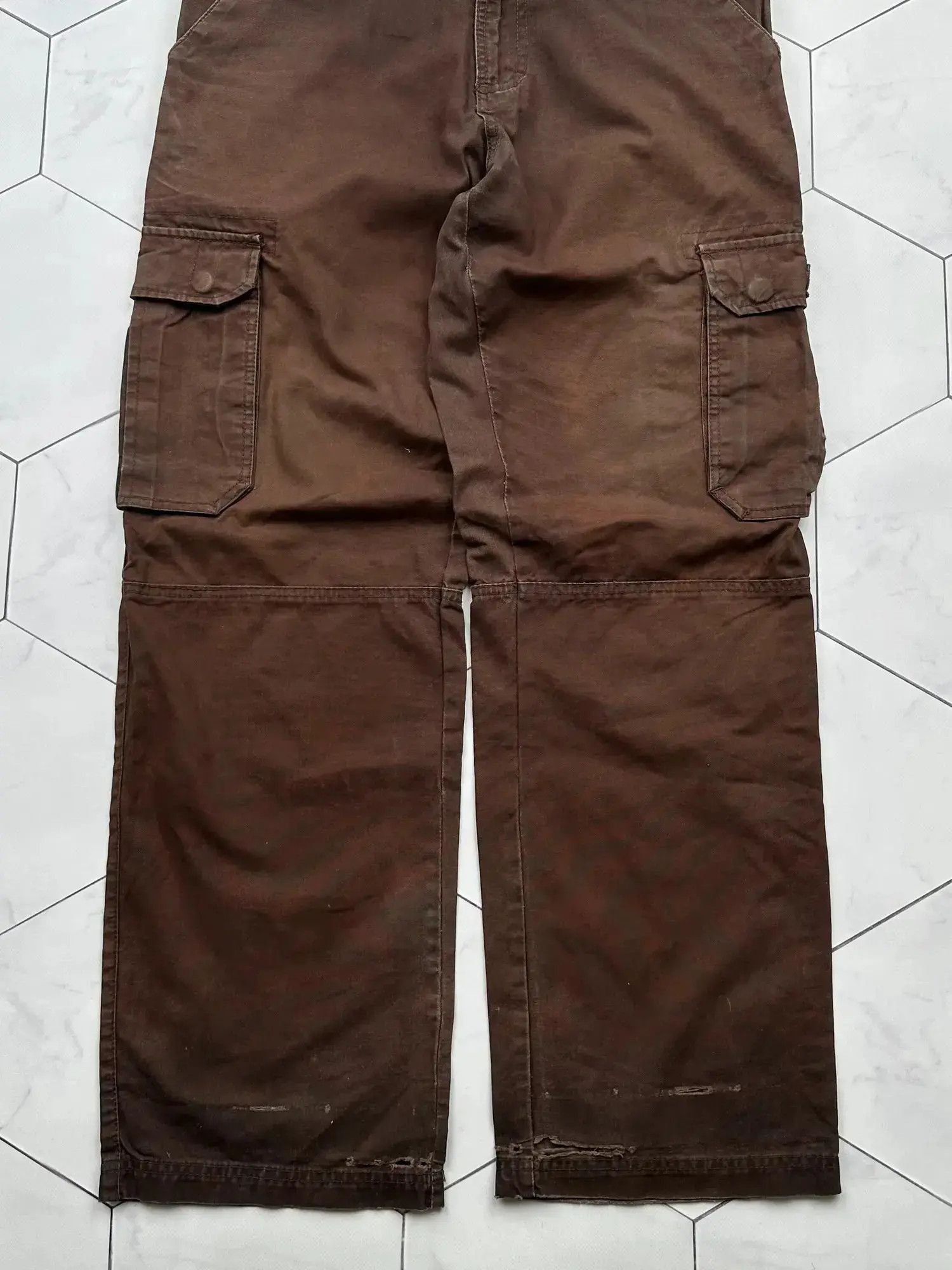 Japanese Brand Vintage Cargo Sun Faded Wide Pants (B458)E2 Size US 30 / EU 46 - 3 Thumbnail