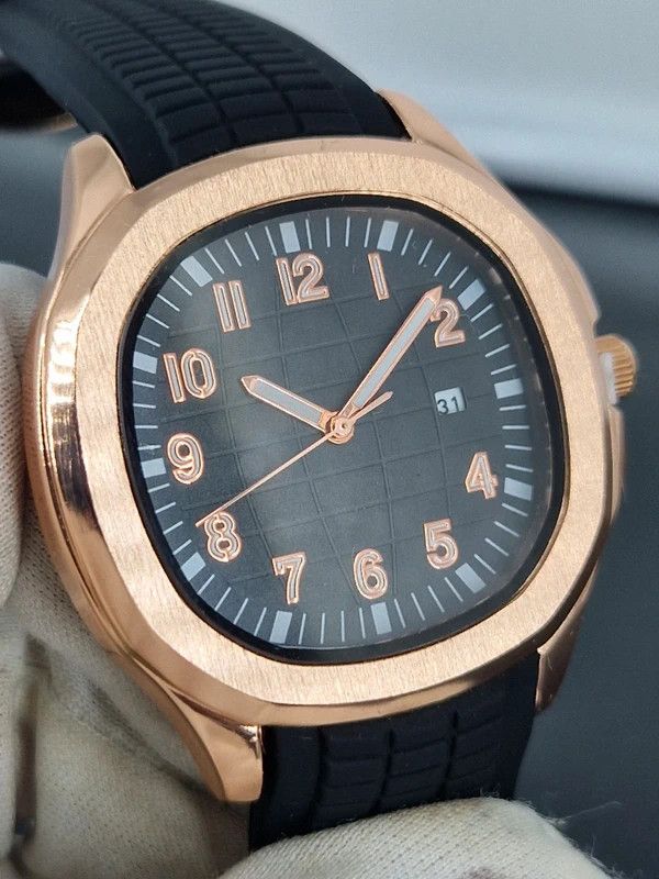 Other Rose Gold Aquanaut Sport Watch 42mm Quartz Silicone Strap Size 42 - 8 Thumbnail