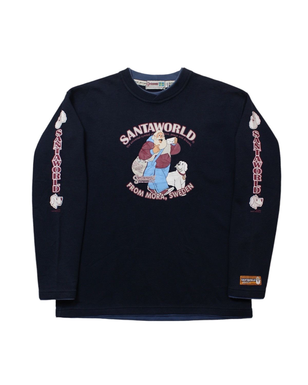 Vintage 1980S SANTA WORLD SWEATSHIRT Size US L / EU 52-54 / 3 - 1 Thumbnail