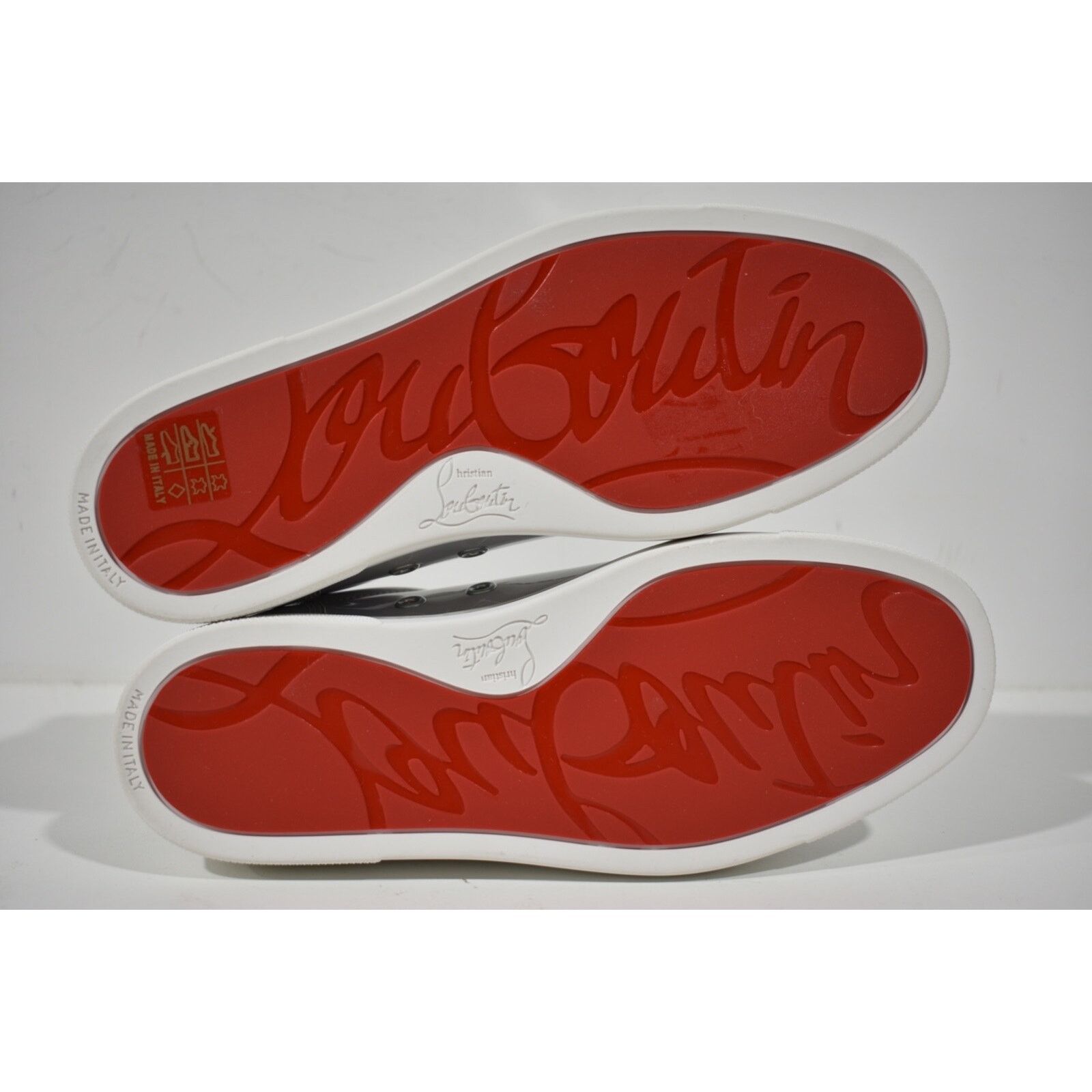 Christian Louboutin Vieira Flat Bianco White Patent Psychic Low Top Sneaker 37 Size US 7 / IT 37 - 9 Thumbnail