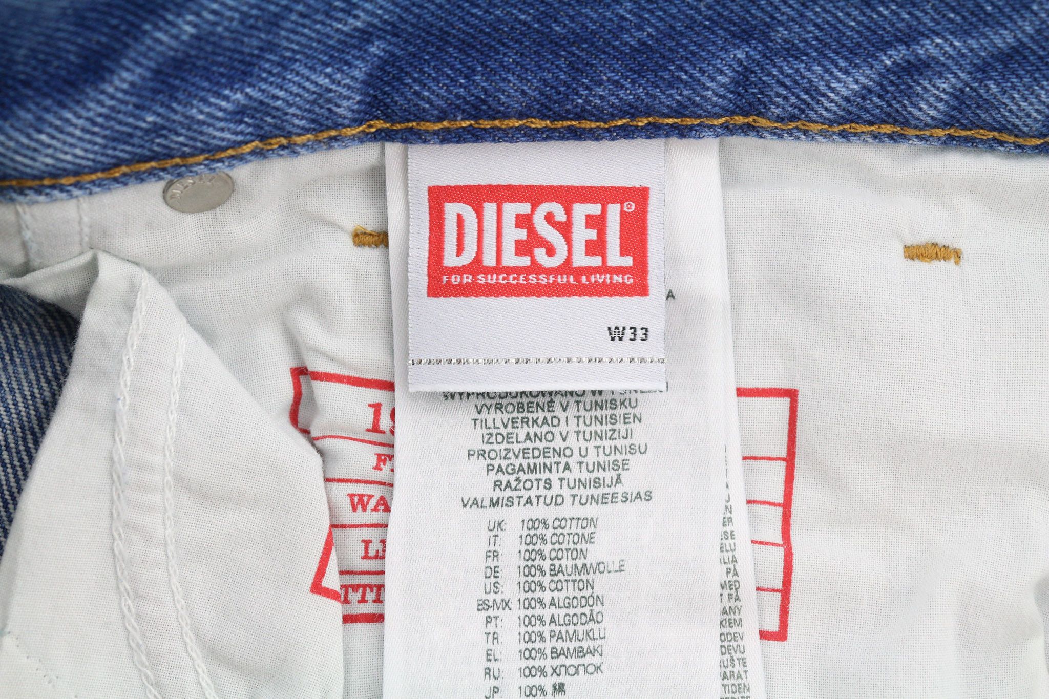 Diesel KROOLEY JOGG 0849R W30/L30 Logo Black Jeans 40221 Size US 30 / EU 46 - 9 Thumbnail