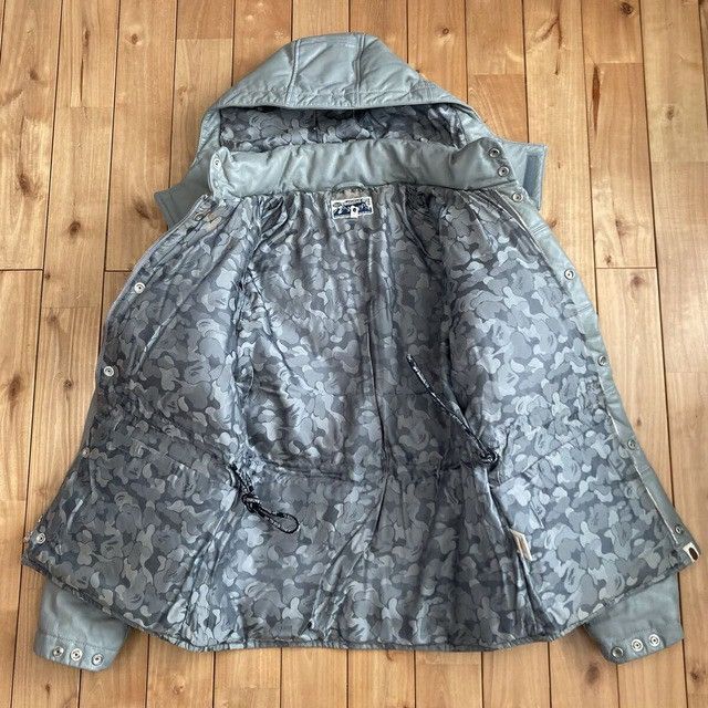 Bape BAPE Cowhide Leather Hoodie Down Jacket a bathing ape NIGO Size US M / EU 48-50 / 2 - 6 Thumbnail