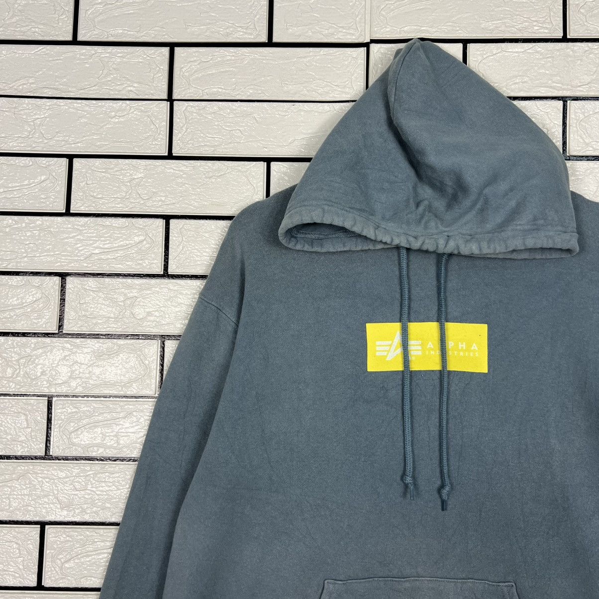 Alpha Industries ALPHA INDUSTRIES Box Logo Pullover Hoodies #4045-C184 Size US XL / EU 56 / 4 - 3 Thumbnail