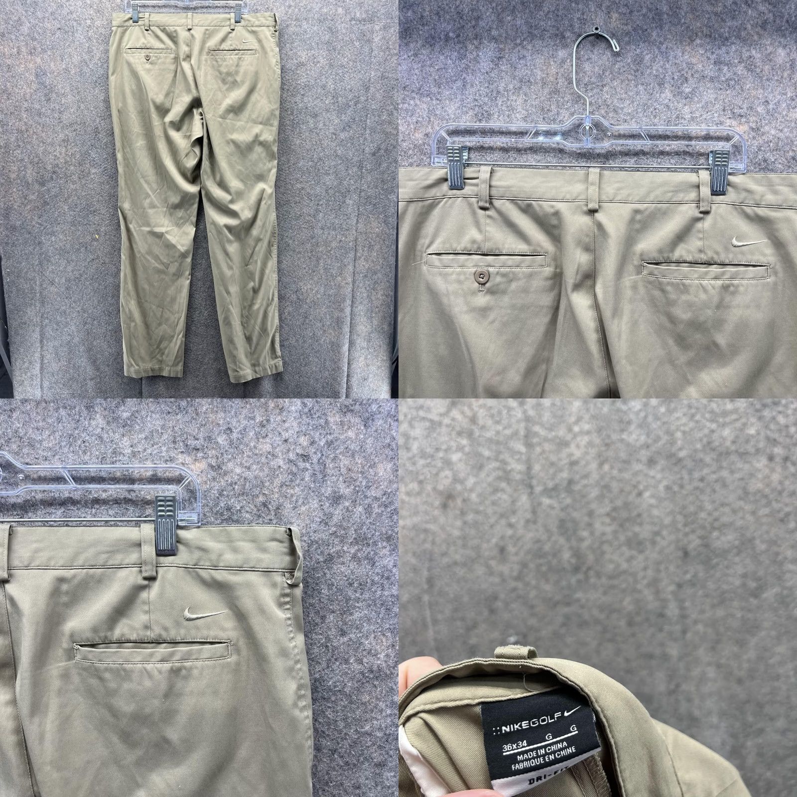 Nike Nike Pants Men 36x34 Khaki Chino Flat Front Athletic Golf Vintage No Size US 36 / EU 52 - 8 Thumbnail