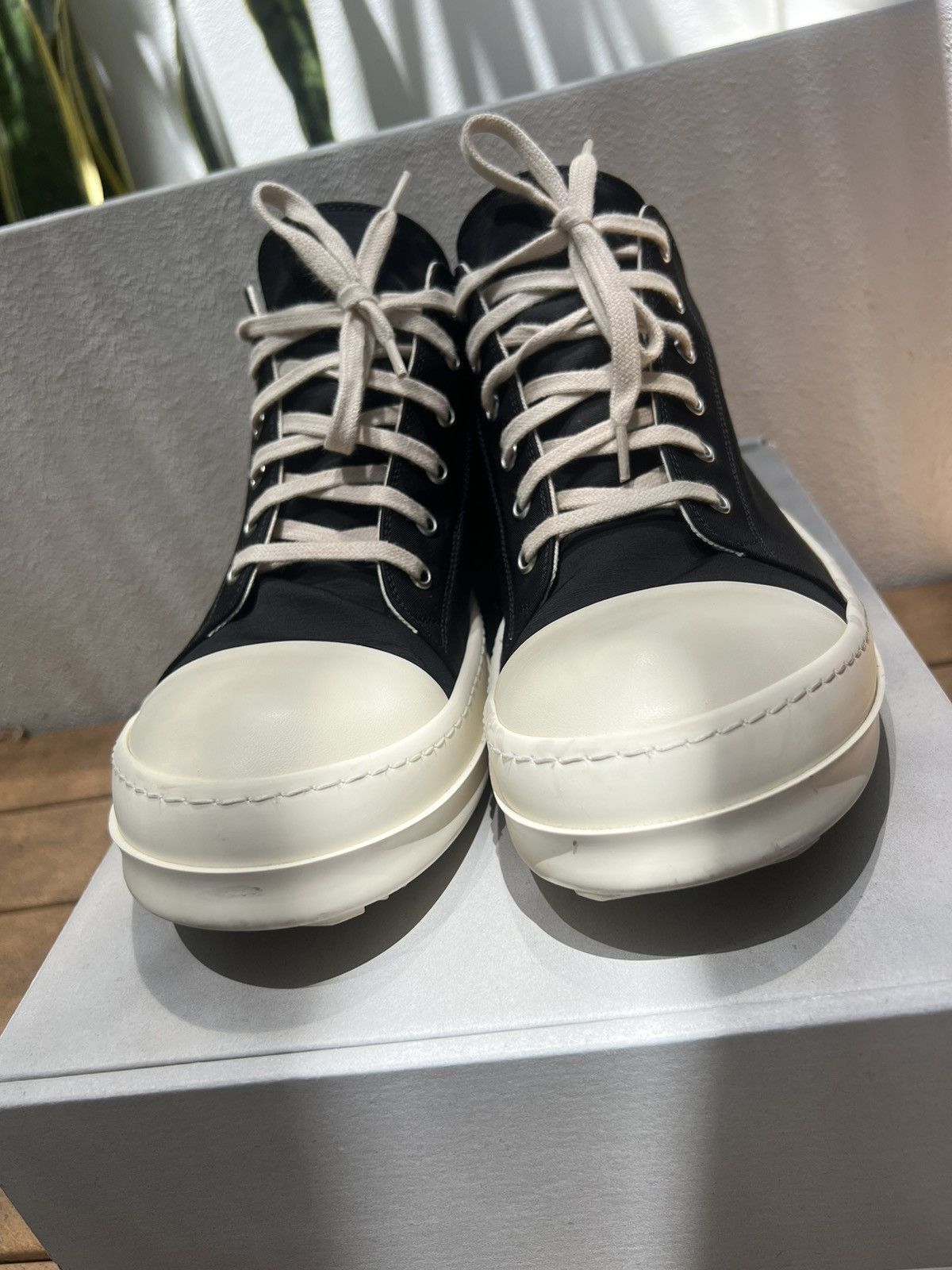 Rick Owens Rick Owens DRKSHDW Low CottonNylon Sneakers Size US 11 / EU 44 - 3 Thumbnail
