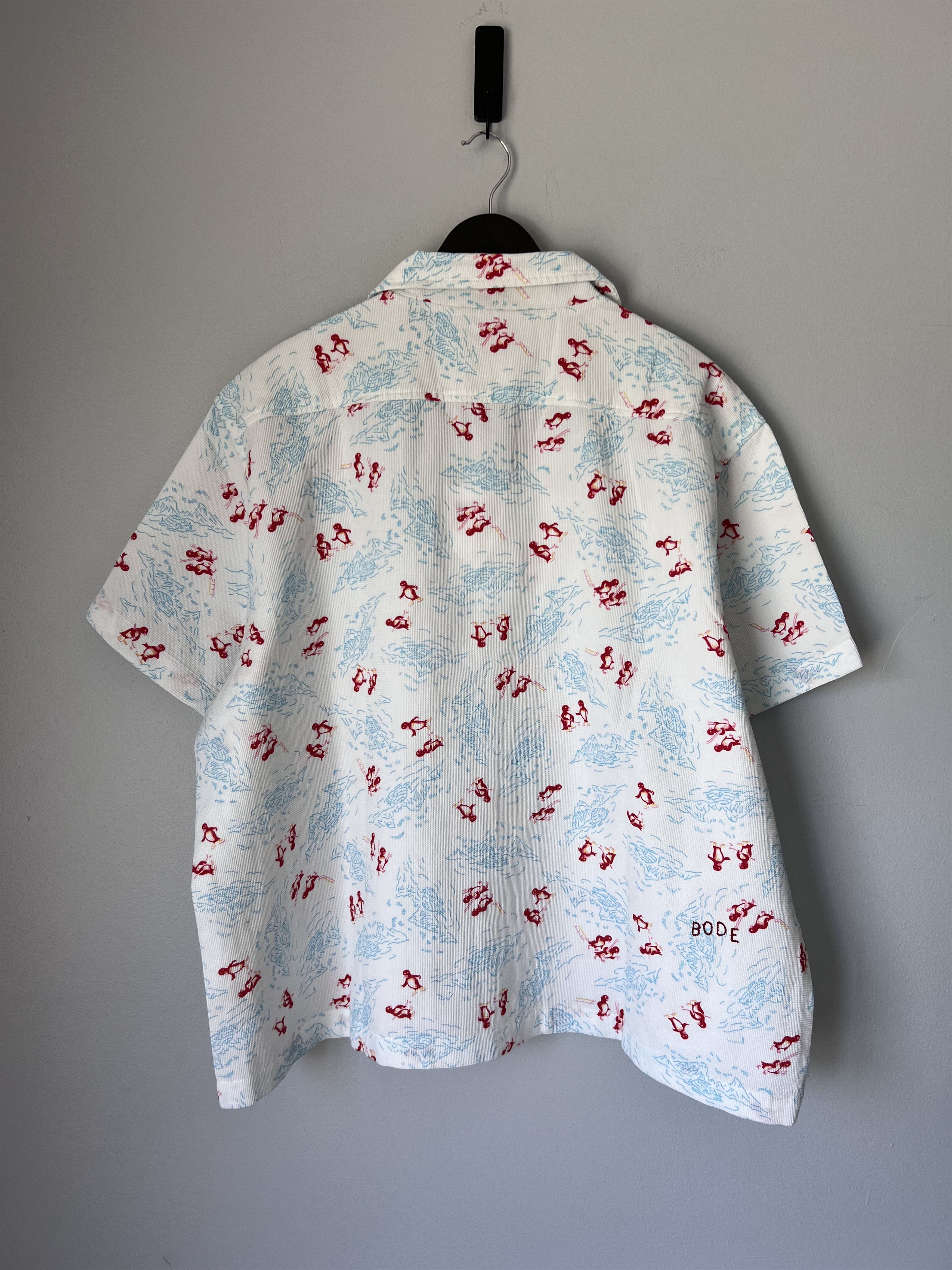 Bode Bode Skiing Penguins Button Up Shirt in White Size US XL / EU 56 / 4 - 5 Thumbnail