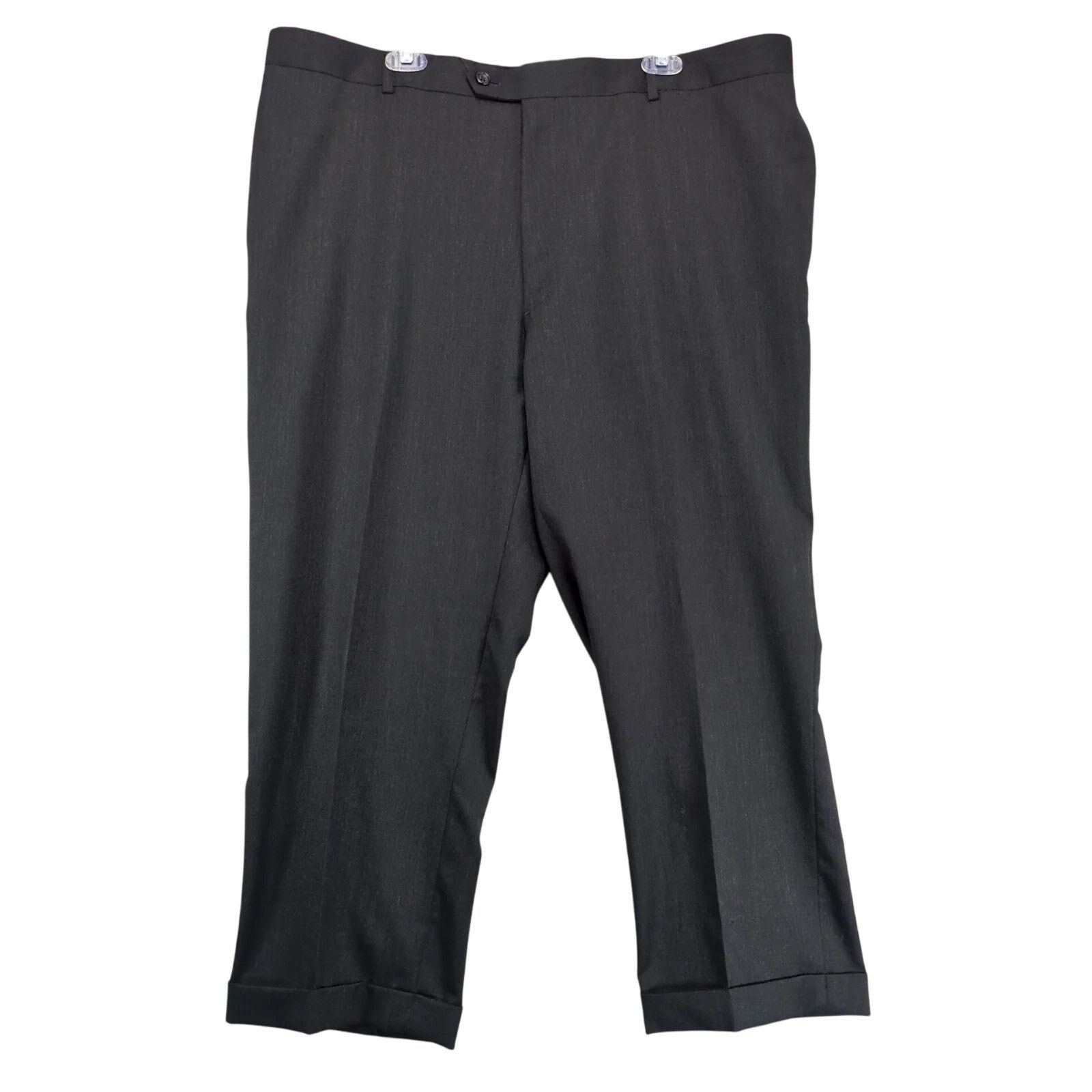 Joseph & Feiss Joseph & Feiss Black Wool Dress Pants Men's 44x27 Straight Size 44S - 1 Thumbnail