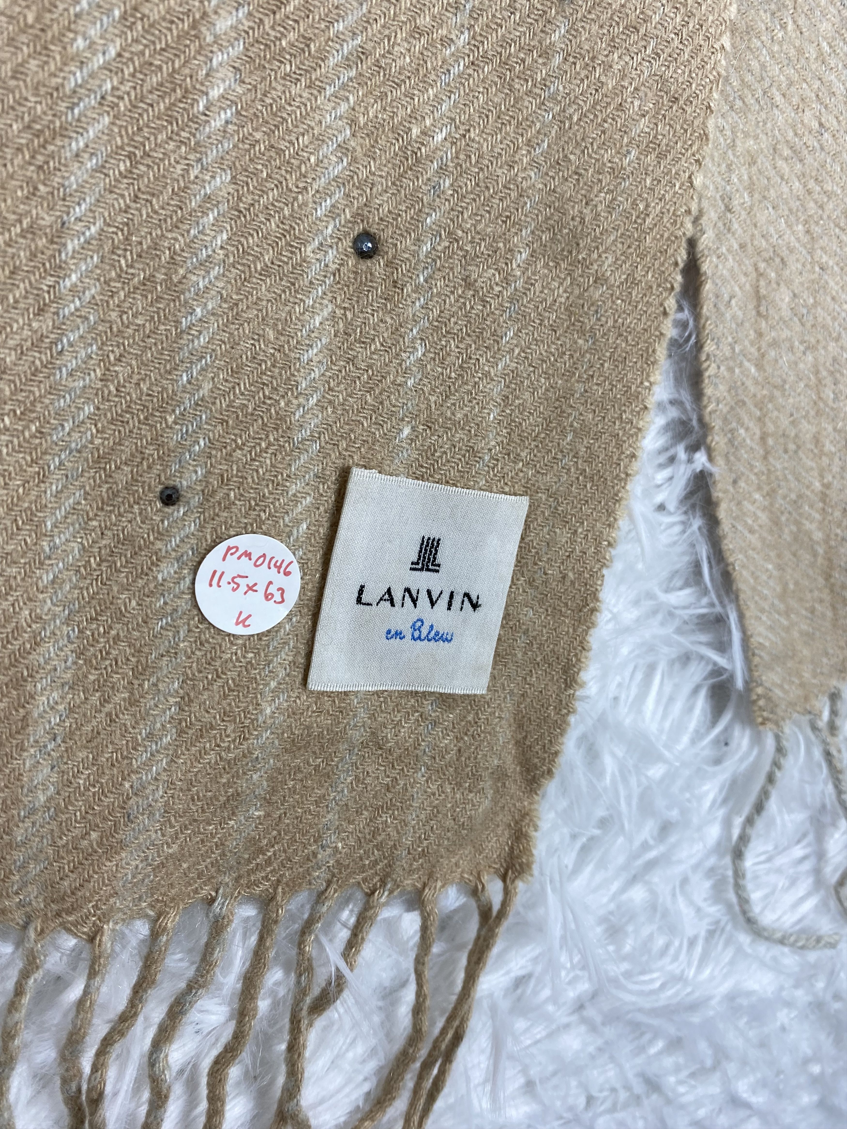 Lanvin Vintage Lanvin Scarf / Muffler Neckwear PM0146 Size ONE SIZE - 3 Thumbnail