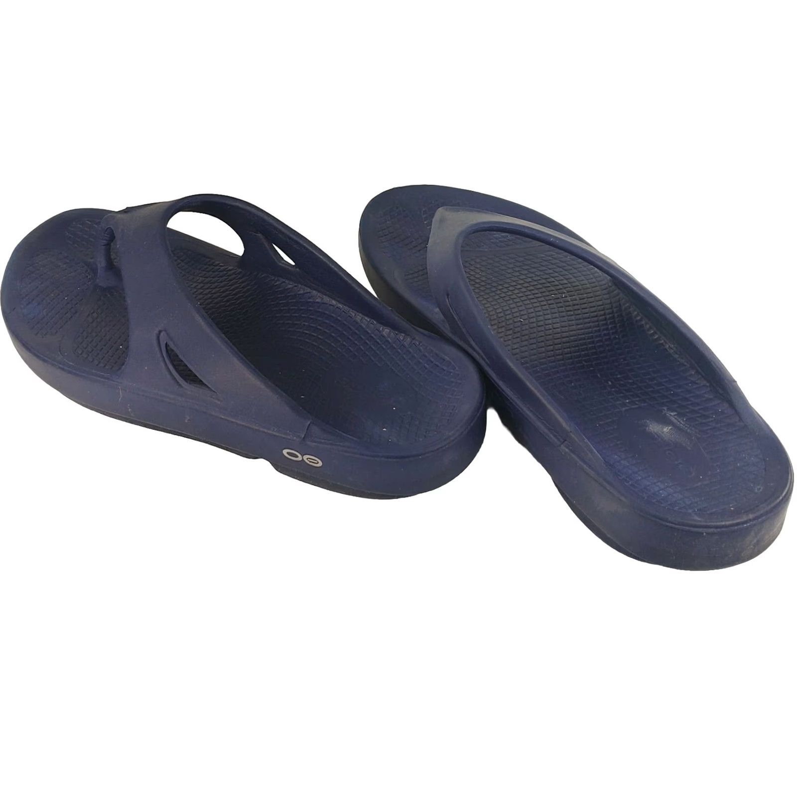 Vintage OOFOS Original Thong Recovery Sandals Blue Womens 10 Mens 8 Slip On Sandal Flat Heel Rubber Outsole Comfort Orthopedic Logo Vintage No Size US 8 / IT 38 - 5 Thumbnail