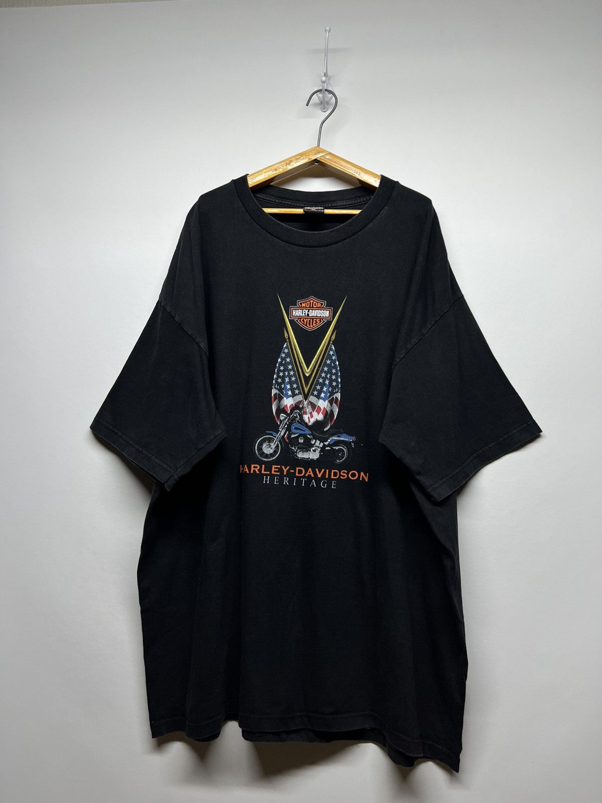 Harley Davidson × Vintage Vintage Y2k Crazy Harley Davidson Motorcycle T-Shirt 00’s Size US XXL / EU 58 / 5 - 1 Thumbnail