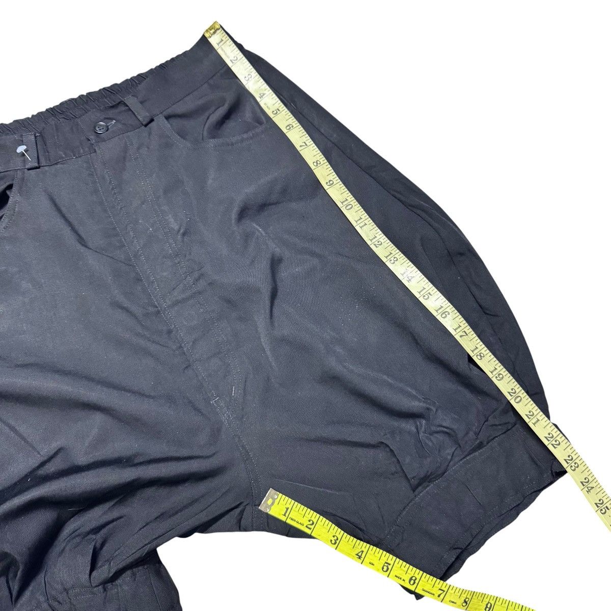 Yaponskii Yaponskii Black Drop Crotch Shorts Pants Size 31" - 14 Thumbnail