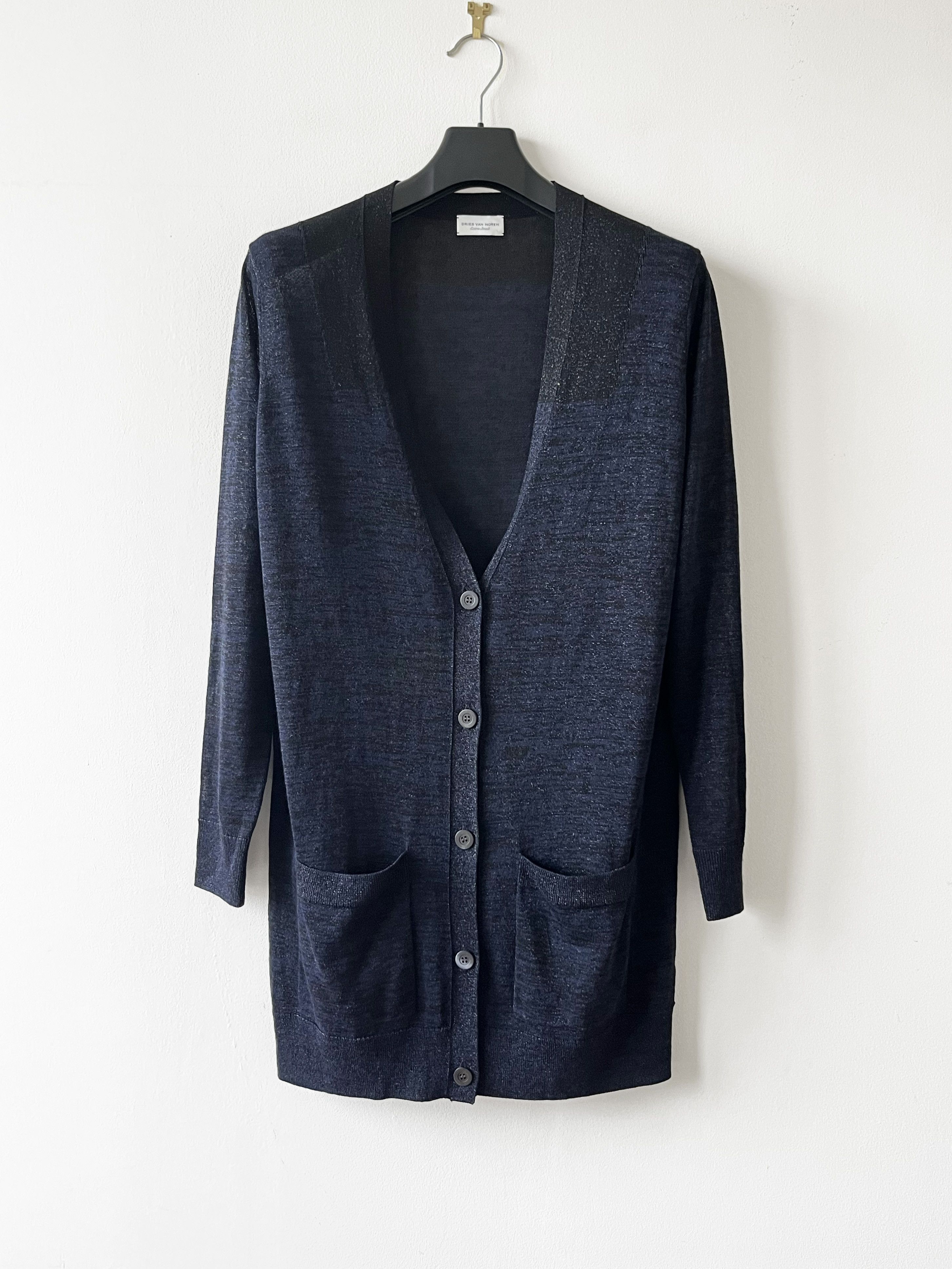 Dries Van Noten Dries van Noten navy sparkly cardigan Size XS / US 0-2 / IT 36-38 - 1 Thumbnail