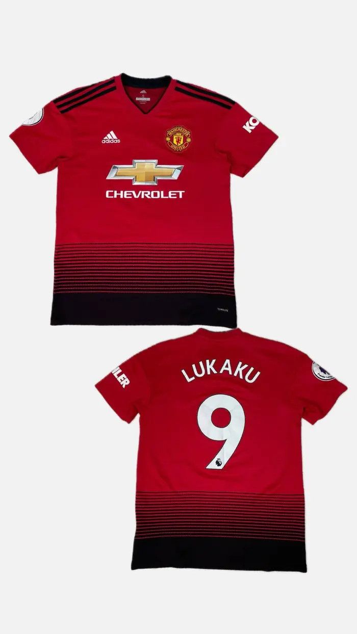 Adidas Adidas Manchester United 2018 2019 Lukaku #9 Home Jersey Size US S / EU 44-46 / 1 - 1 Thumbnail