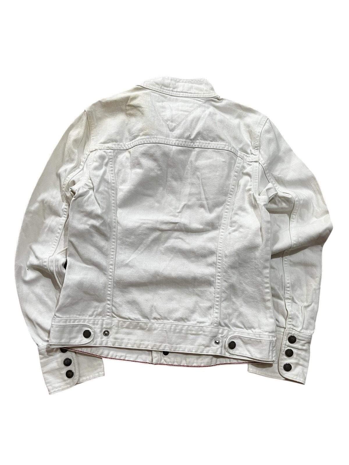 Tommy Hilfiger 1990s Tommy Hilfiger White Jeans Jacket Size S / US 4 / IT 40 - 2 Thumbnail