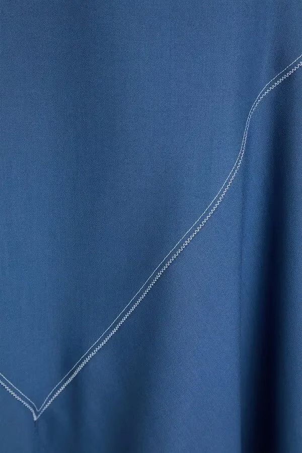 Marni o1w1db11125 Embroidered Wool Midi Skirt in Blue Size 27" / US 4 / IT 40 - 4 Thumbnail