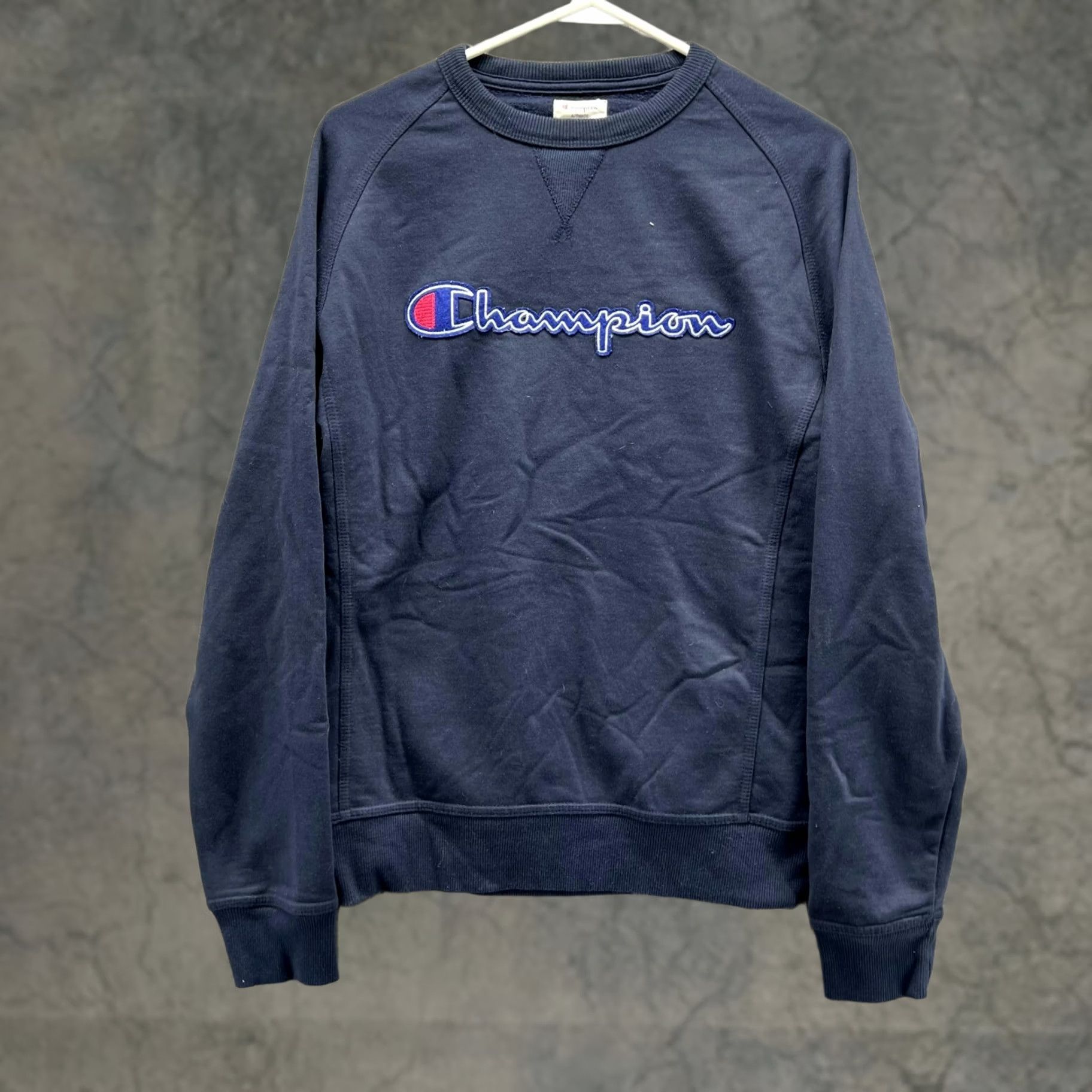 Champion Champion Sweater Men Medium Adult Blue Navy Pullover Fleece Crewneck Embroidered Logo Size US M / EU 48-50 / 2 - 1 Thumbnail