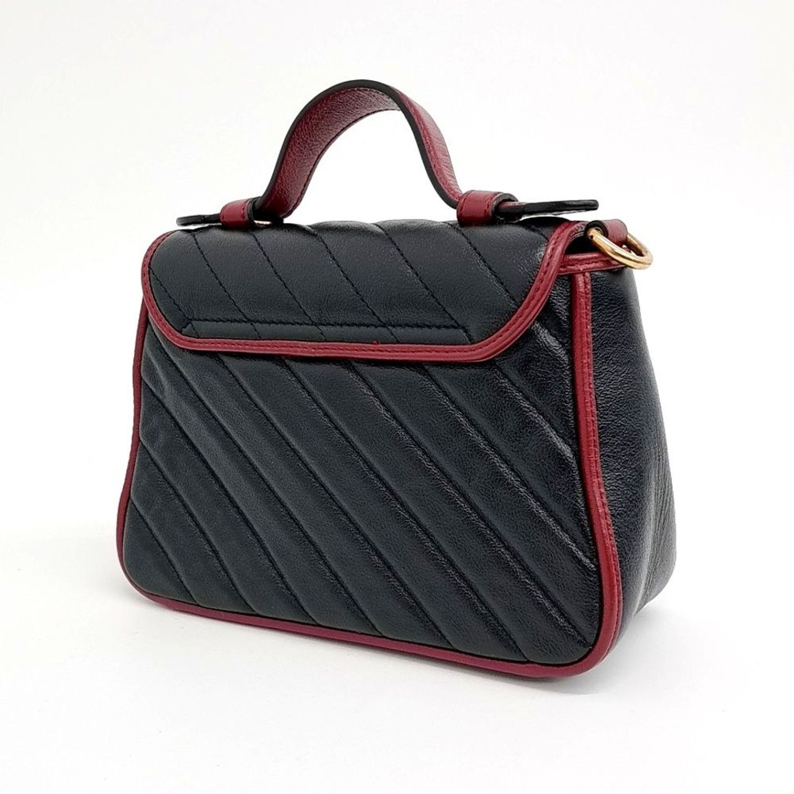 Gucci GG Marmont Mini Top Handle Bag (583571) (10126671)