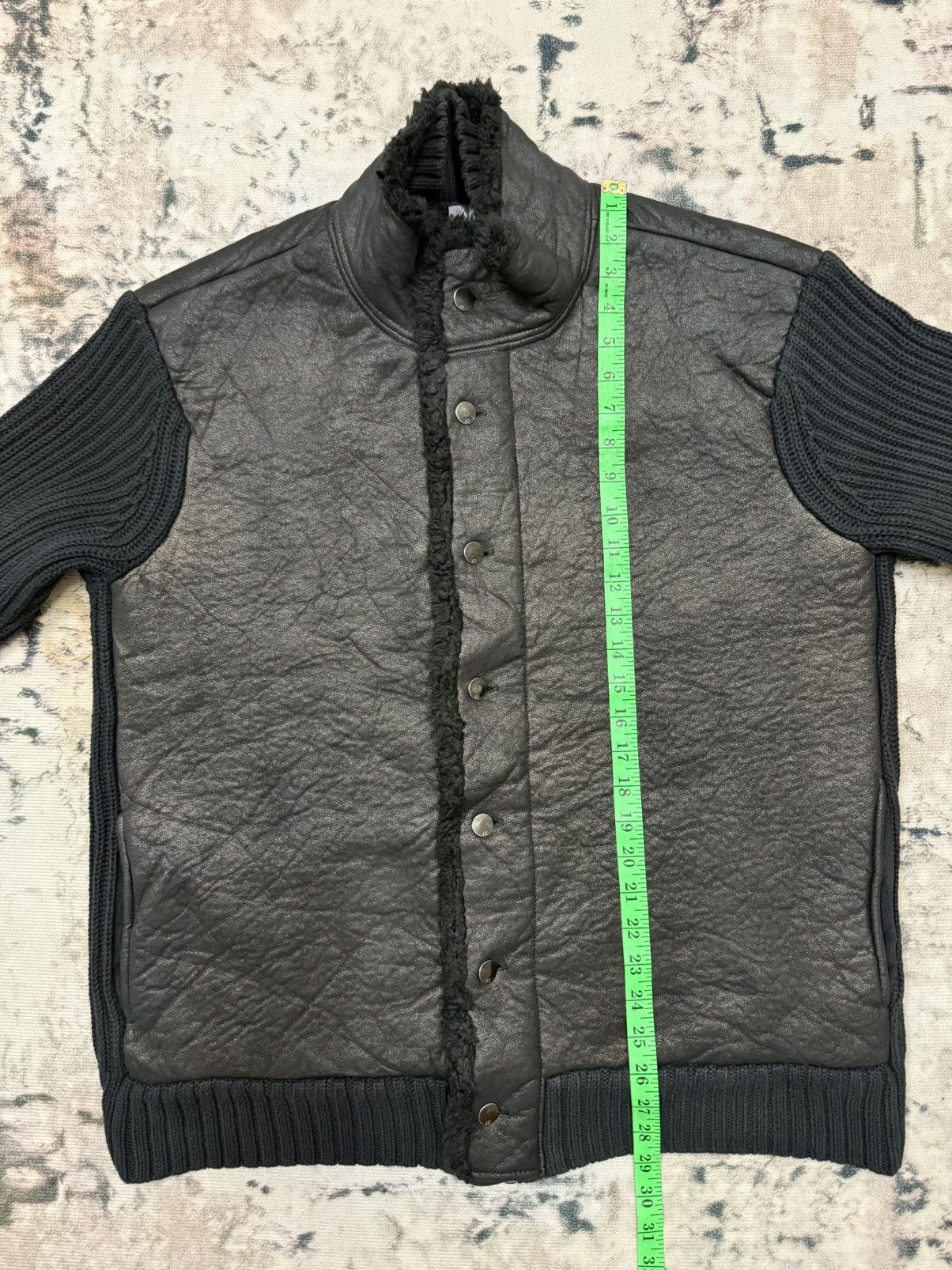 Armani Exchange Armani Exchange Black faux fur knit Jacket Size US L / EU 52-54 / 3 - 16 Thumbnail