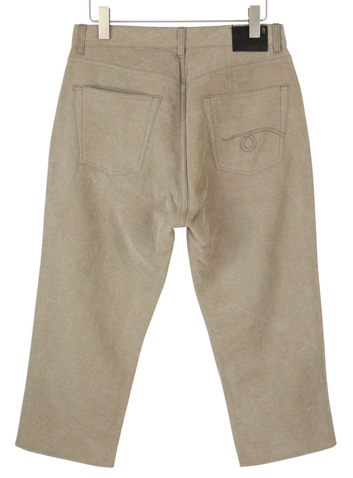 R13 X-BF 29 Beige Hemp Blend Cropped Zip PF25 86845 Size 29" - 2 Thumbnail