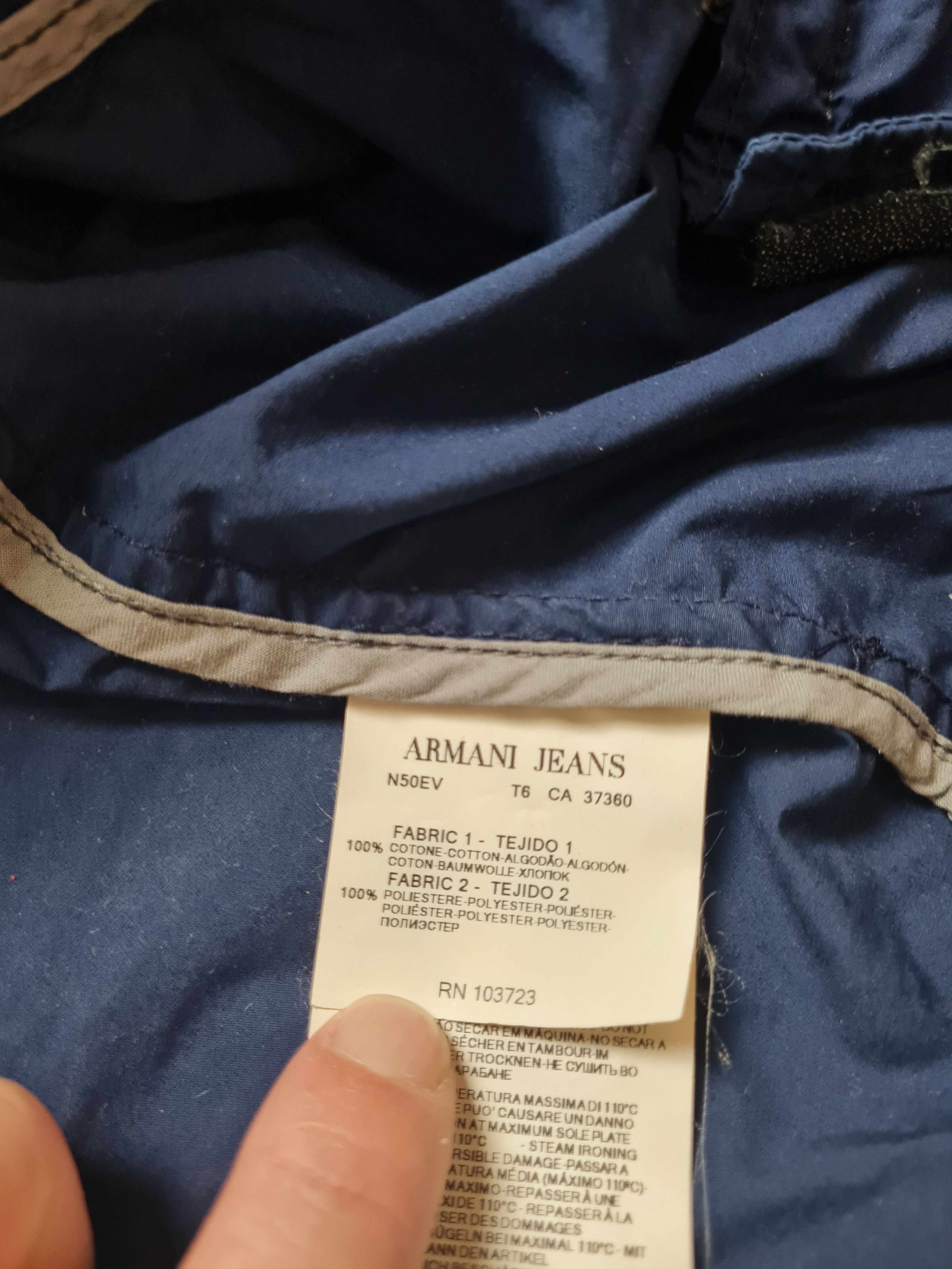 Armani Vintage Jackets ARMANI JEANS unisex Blazer Jacket Blue Size US S / EU 44-46 / 1 - 8 Thumbnail