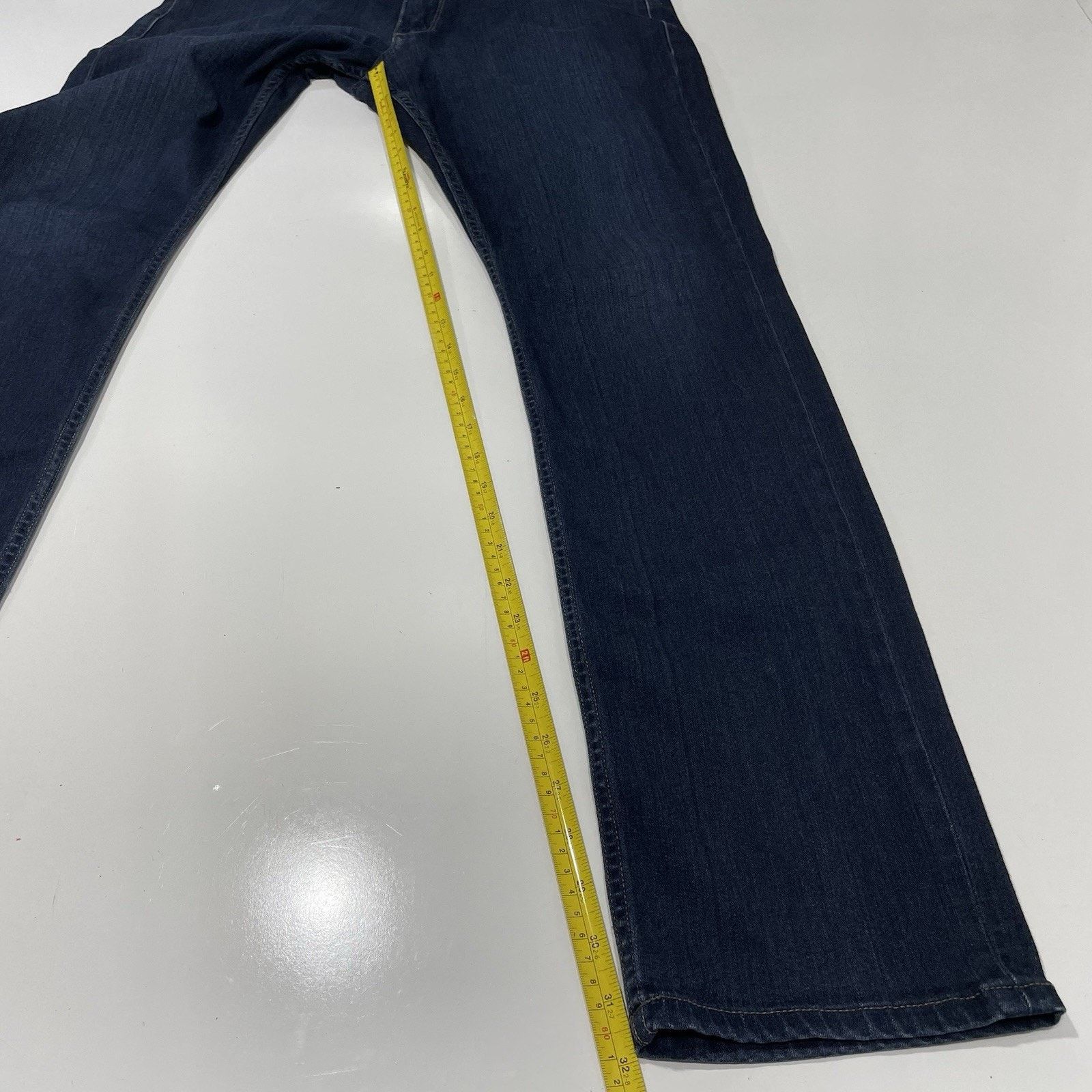 Paige PAIGE Federal Slim Straight Leg Jeans Dark Indigo Blue 33 Size US 33 - 3 Thumbnail