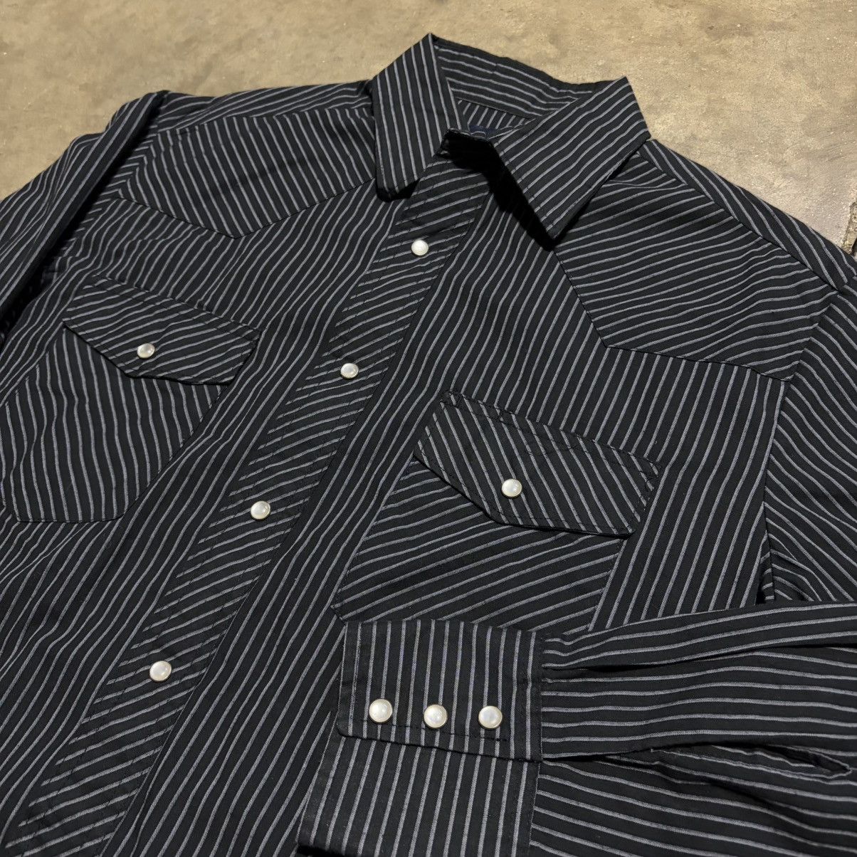 Wrangler Vintage Wrangler Pearl Snap Button Up Shirt Striped Western Size US M / EU 48-50 / 2 - 5 Thumbnail