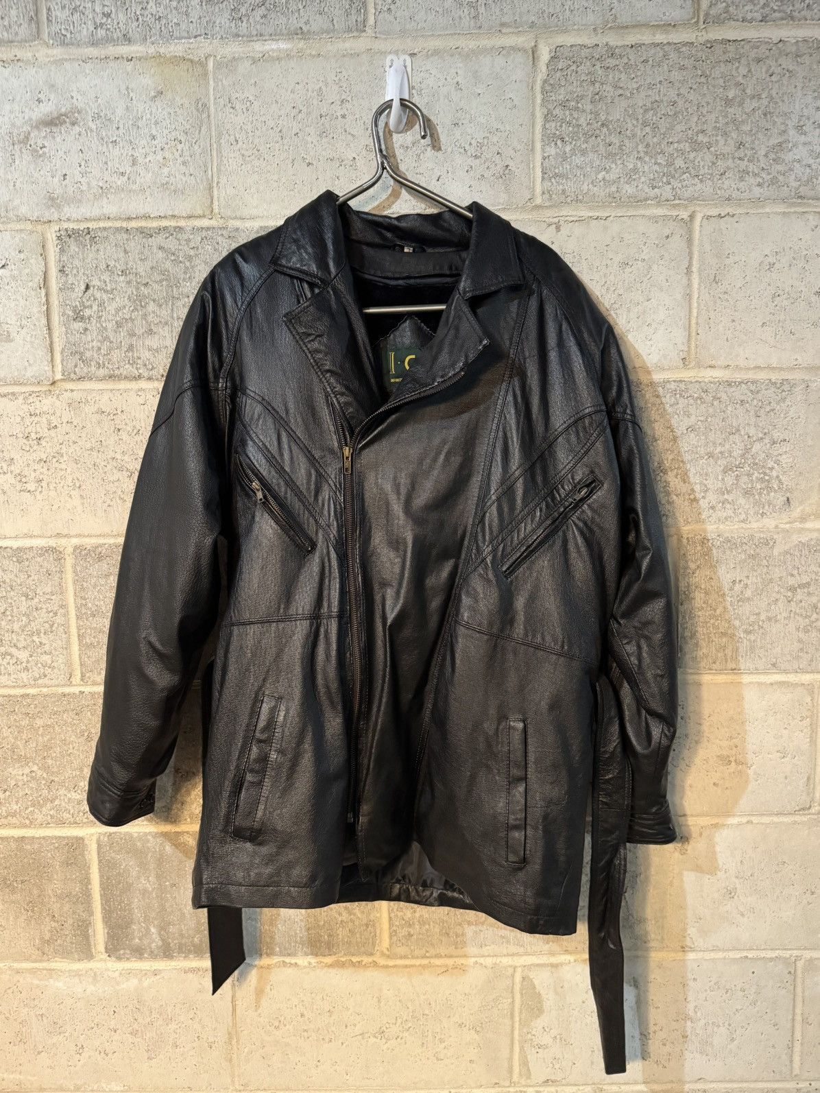 Vintage 1990s Vintage Leather Trench coat Size US L / EU 52-54 / 3 - 1 Thumbnail