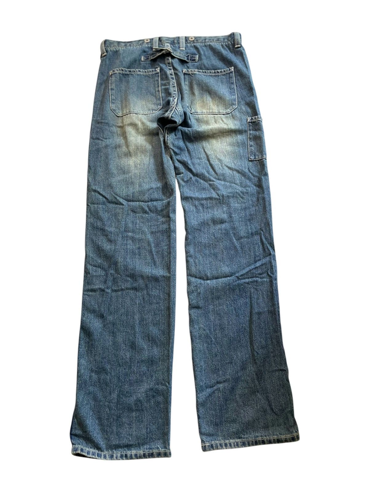 Japanese Brand × Vintage Japanese Brand Buckle Back Patch Up Jeans Size US 32 / EU 48 - 4 Thumbnail