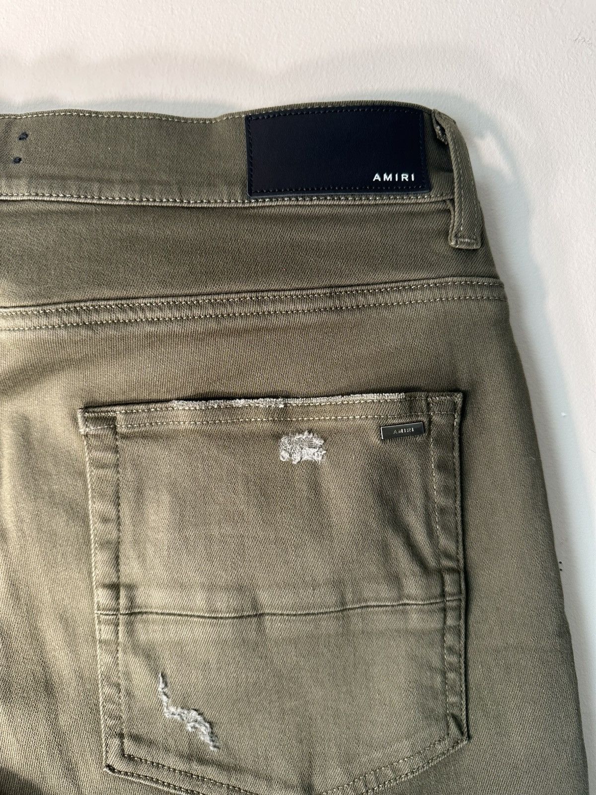 Amiri Amiri Bandana Thrasher Olive Green Jeans Size US 34 / EU 50 - 10 Thumbnail
